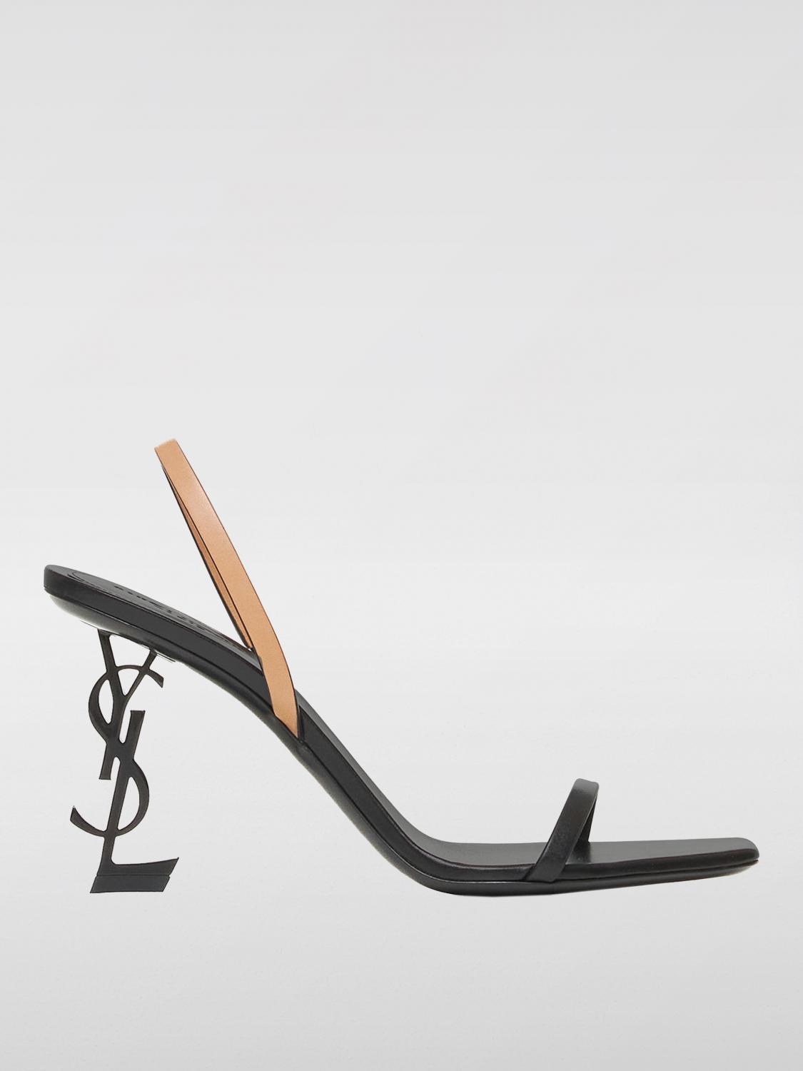 Shop Saint Laurent Heeled Sandals  Woman Color Black In Schwarz