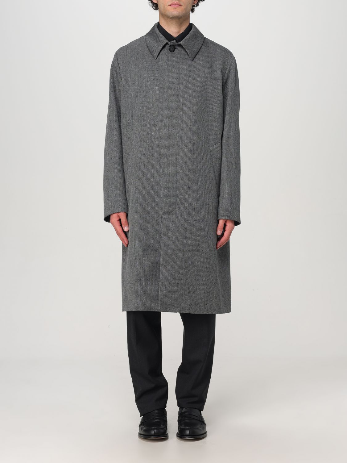 Shop Lardini Coat  Men Color Grey In Grau