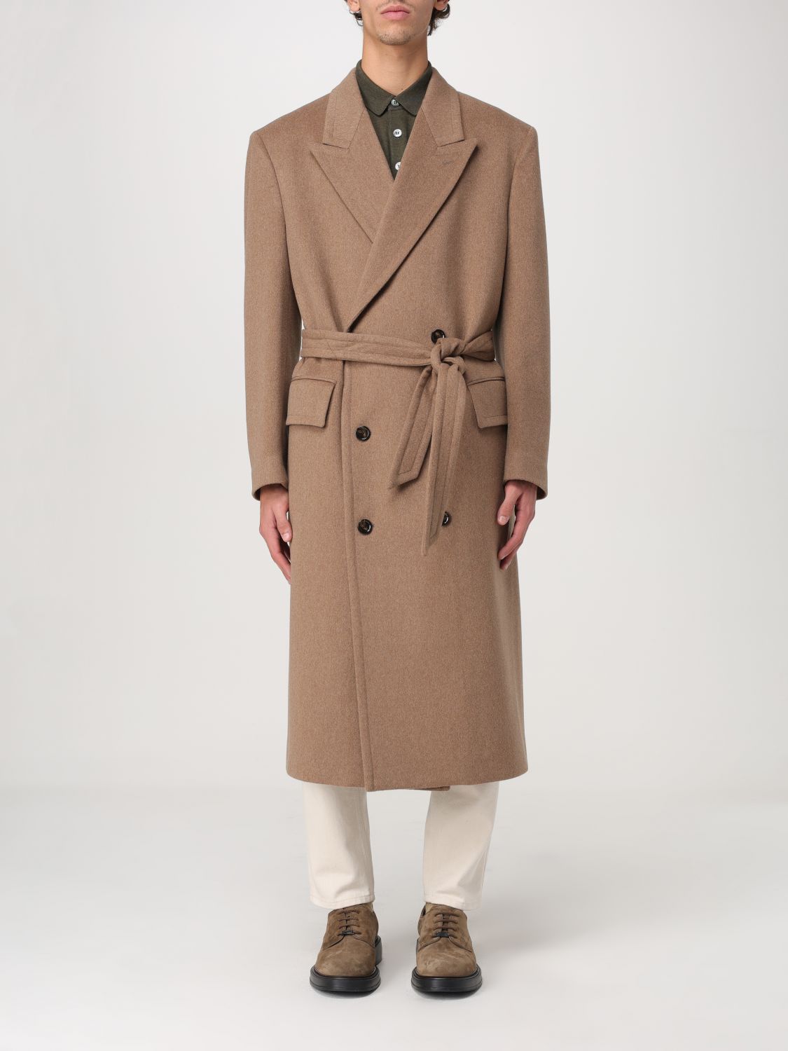 Shop Lardini Coat  Men Color Brown In Braun