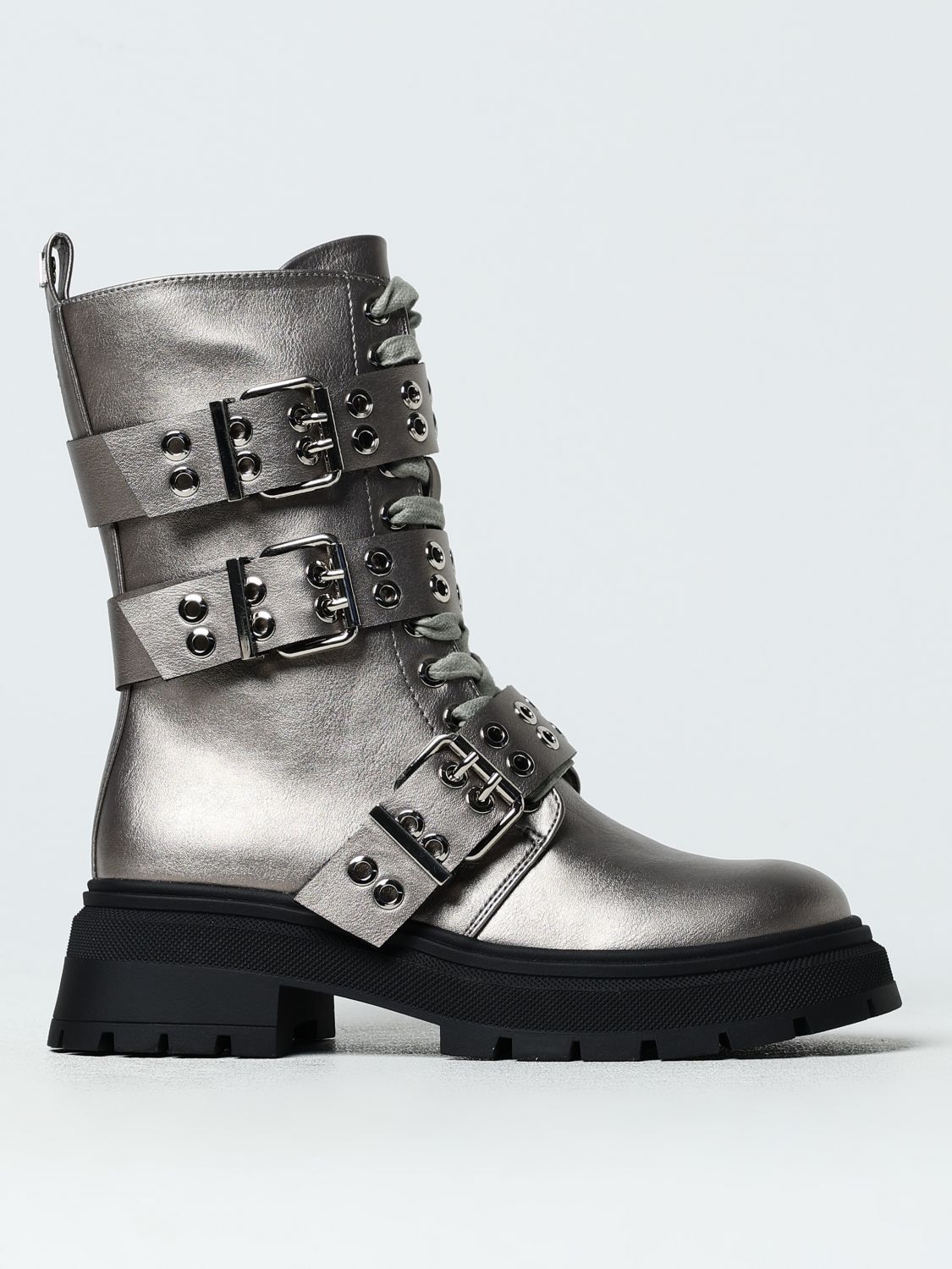 Actitude Twinset Flat Ankle Boots  Woman Color Grey In 灰色