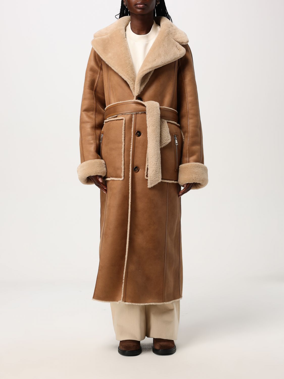 Urbancode Coat  Woman Color Camel In Brown