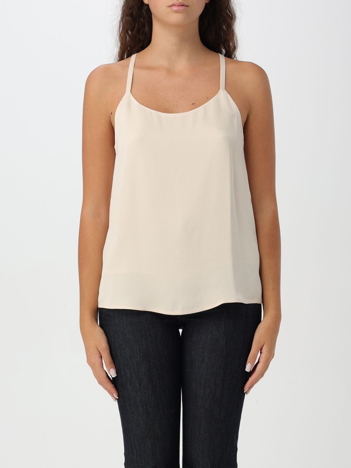 Shop Twinset Top  Woman Color White In Weiss