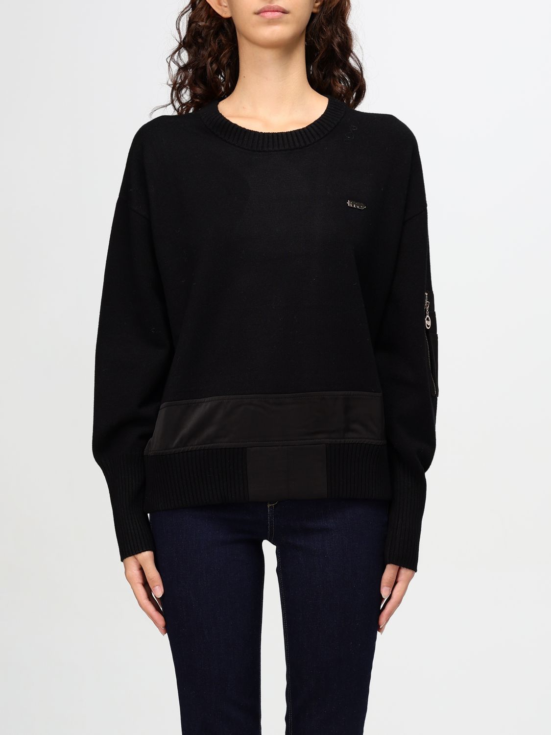 Shop Liu •jo Sweater Liu Jo Woman Color Black In Schwarz