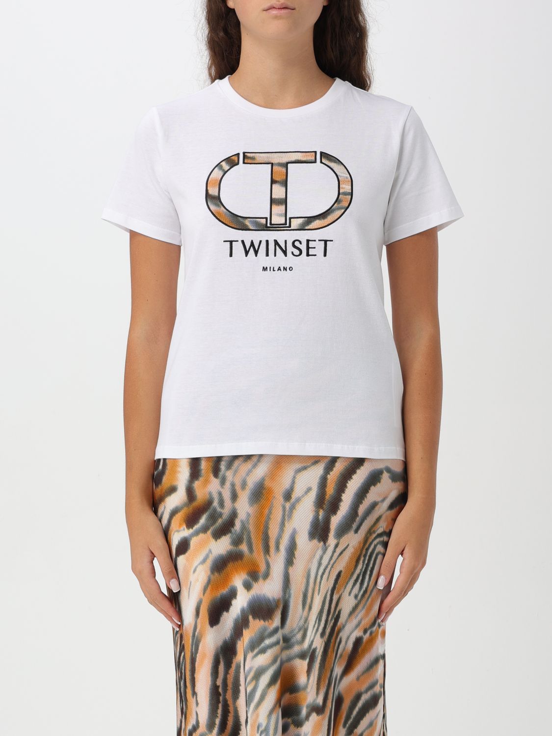 Shop Twinset T-shirt  Woman Color White In Weiss