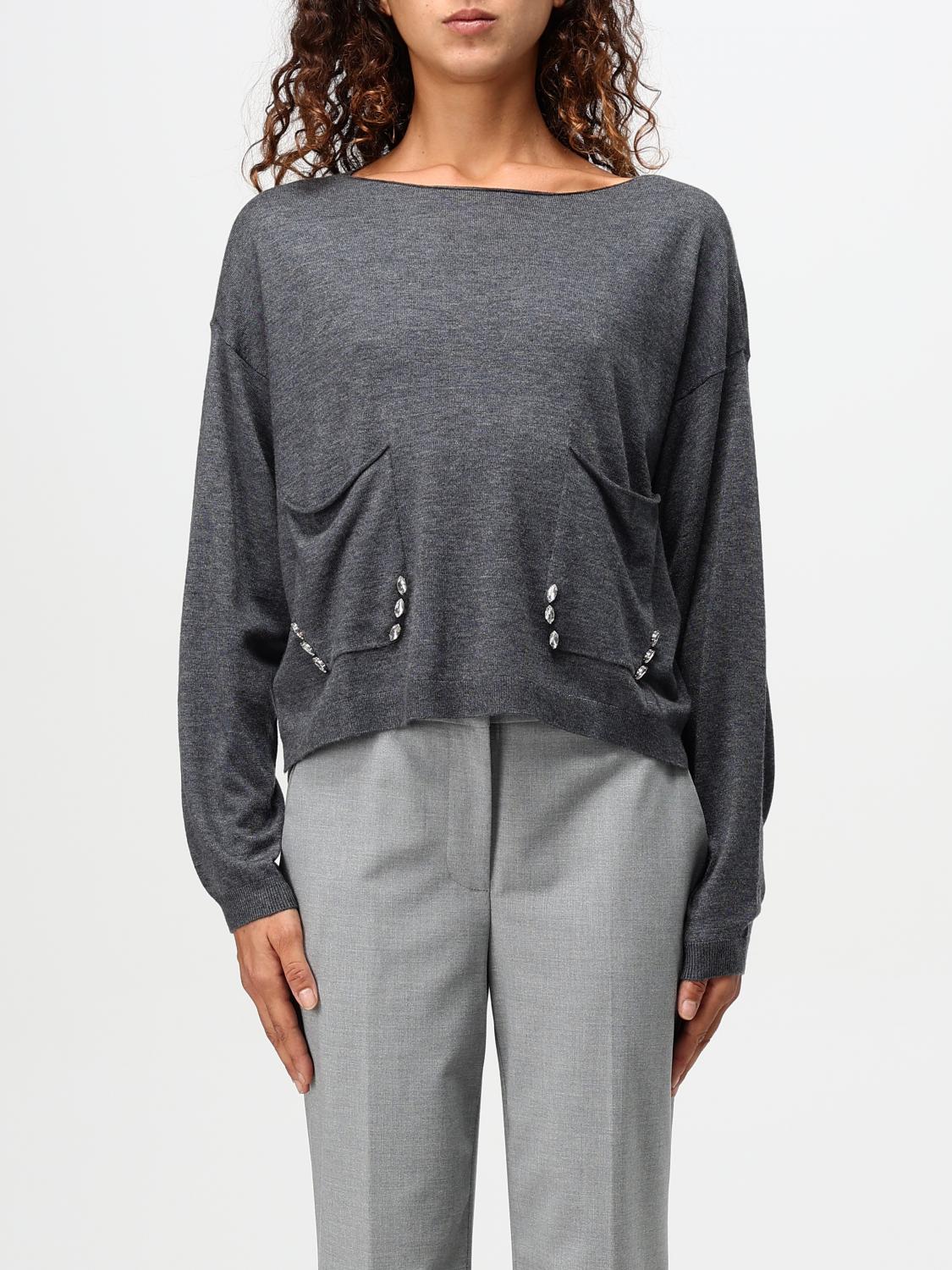 Actitude Twinset Top  Woman Color Grey In 灰色