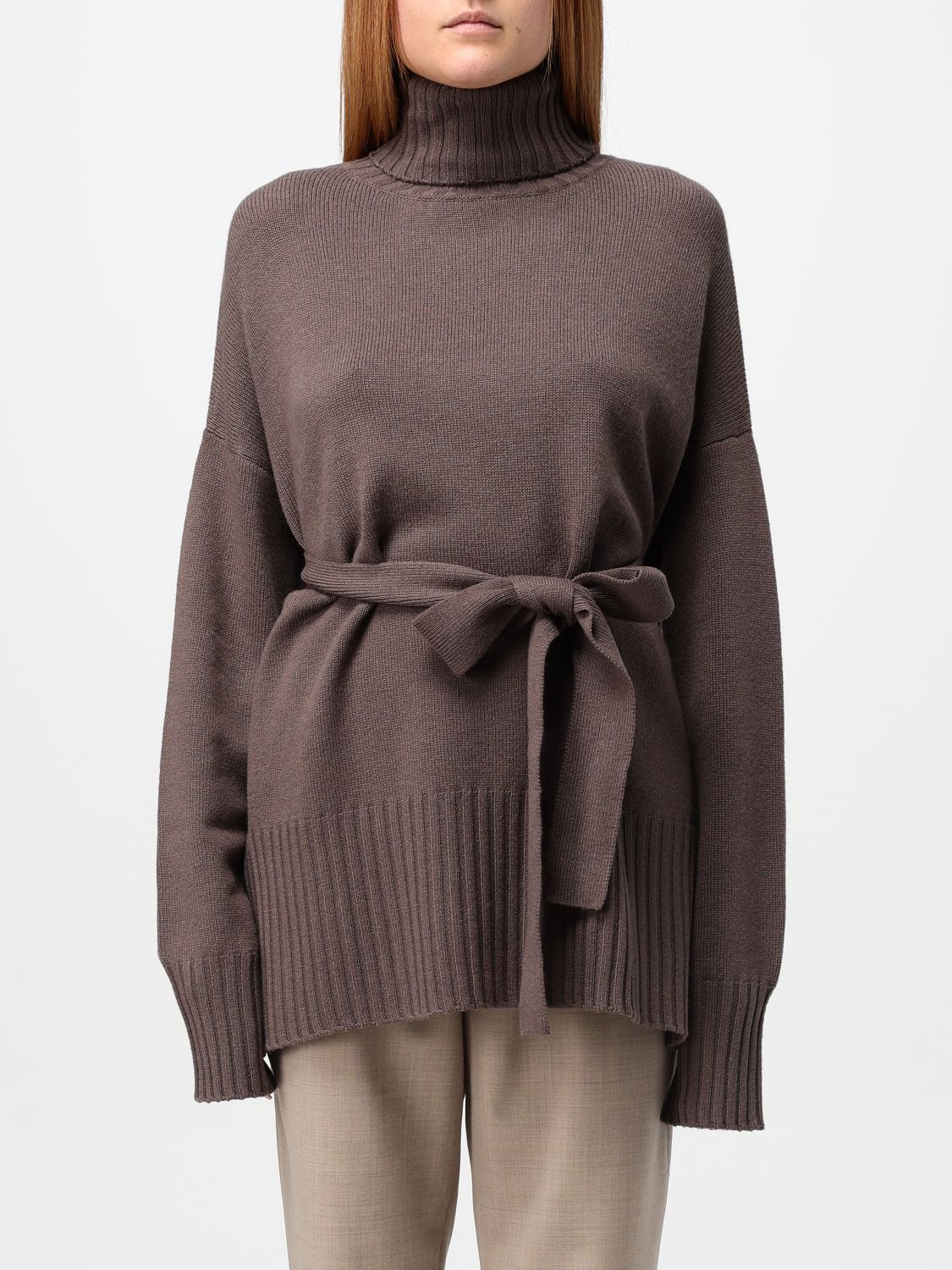 Shop Wild Cashmere Sweater  Woman Color Brown In Braun