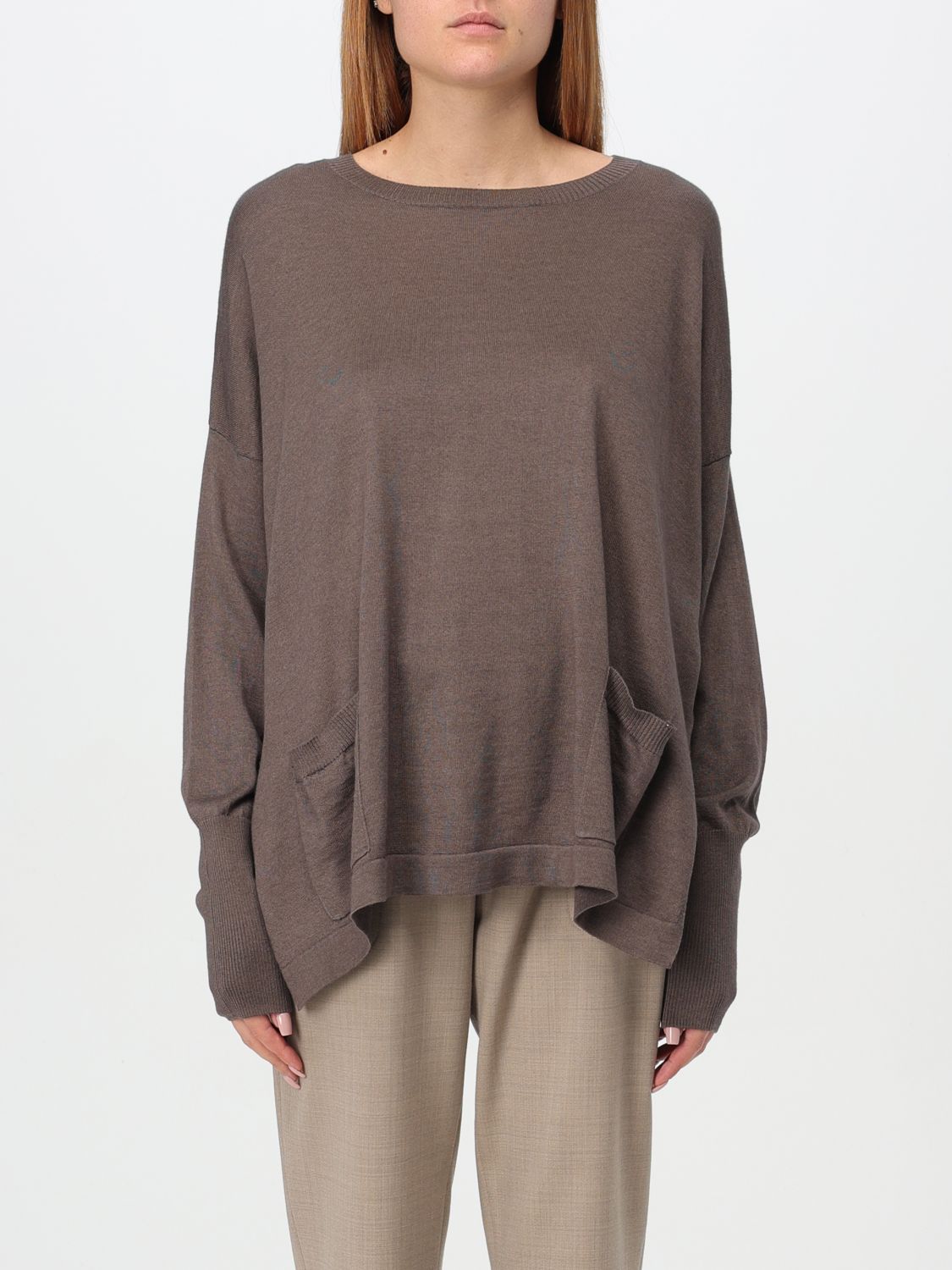 Shop Wild Cashmere Sweater  Woman Color Brown In Braun