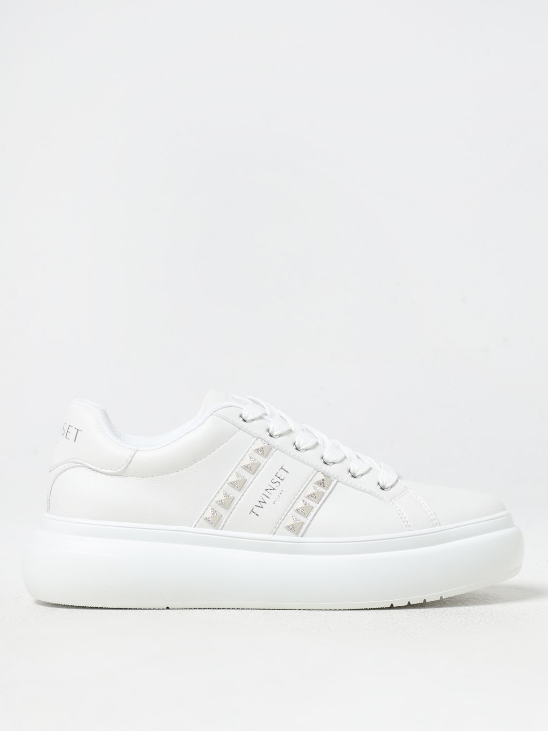 Shop Twinset Sneakers  Woman Color White In Weiss