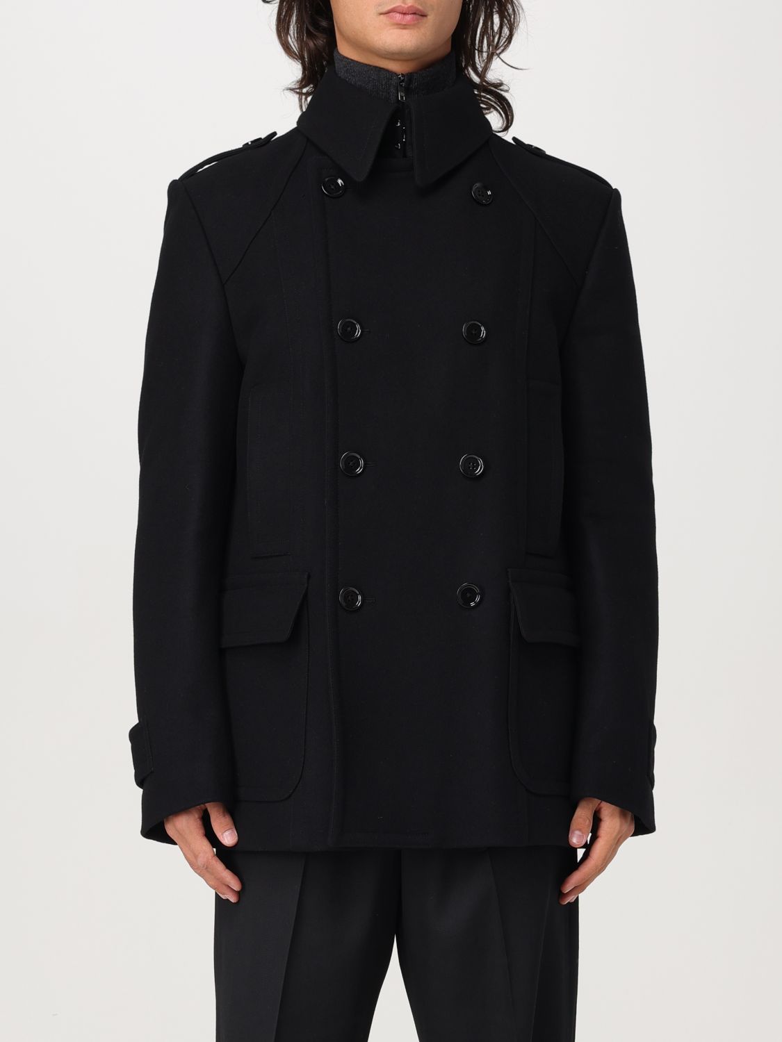 Dolce & Gabbana Coat  Men Color Black In Schwarz