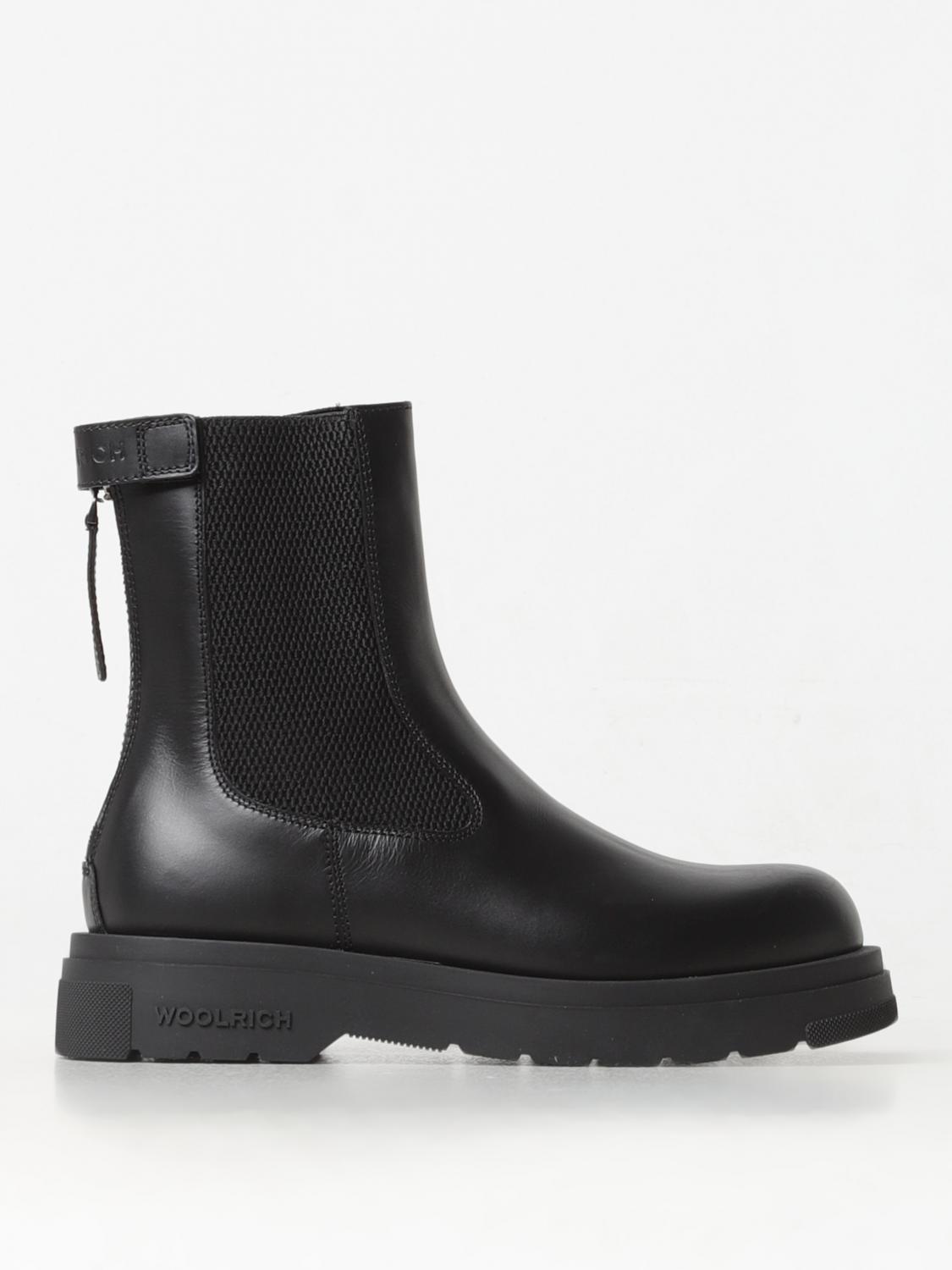Woolrich Calf Matt Beatles W/zip Behind In Schwarz