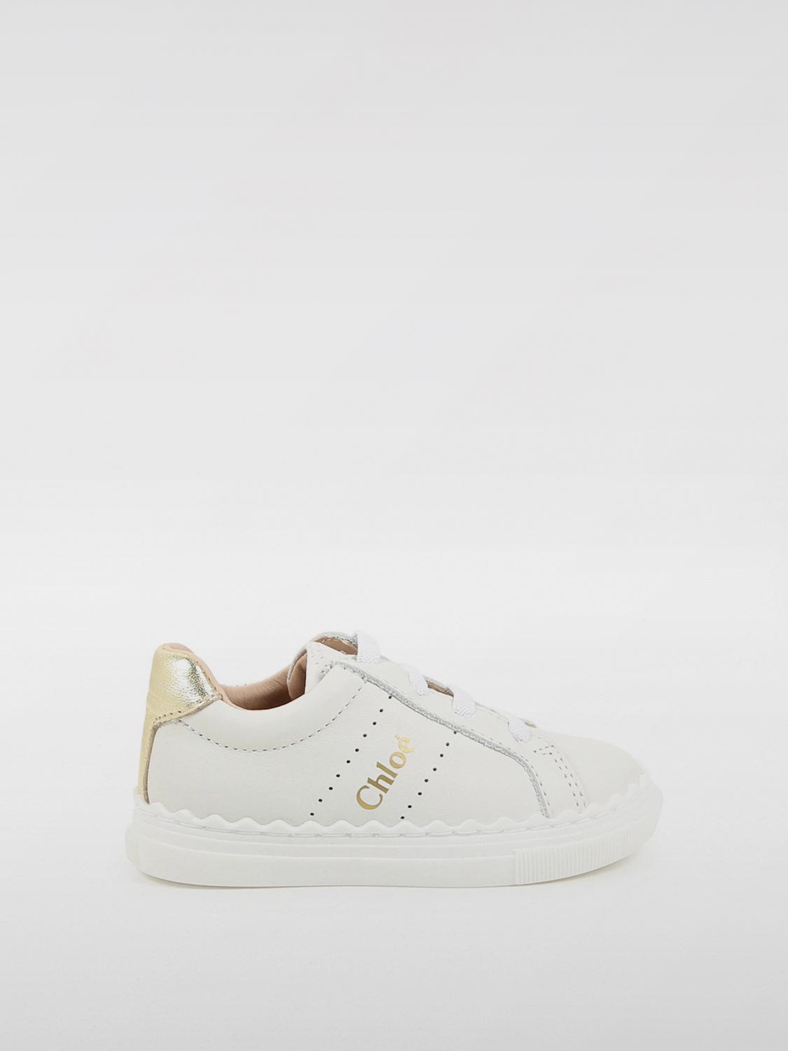 Shop Chloé Sneakers  Kids Color White In Weiss