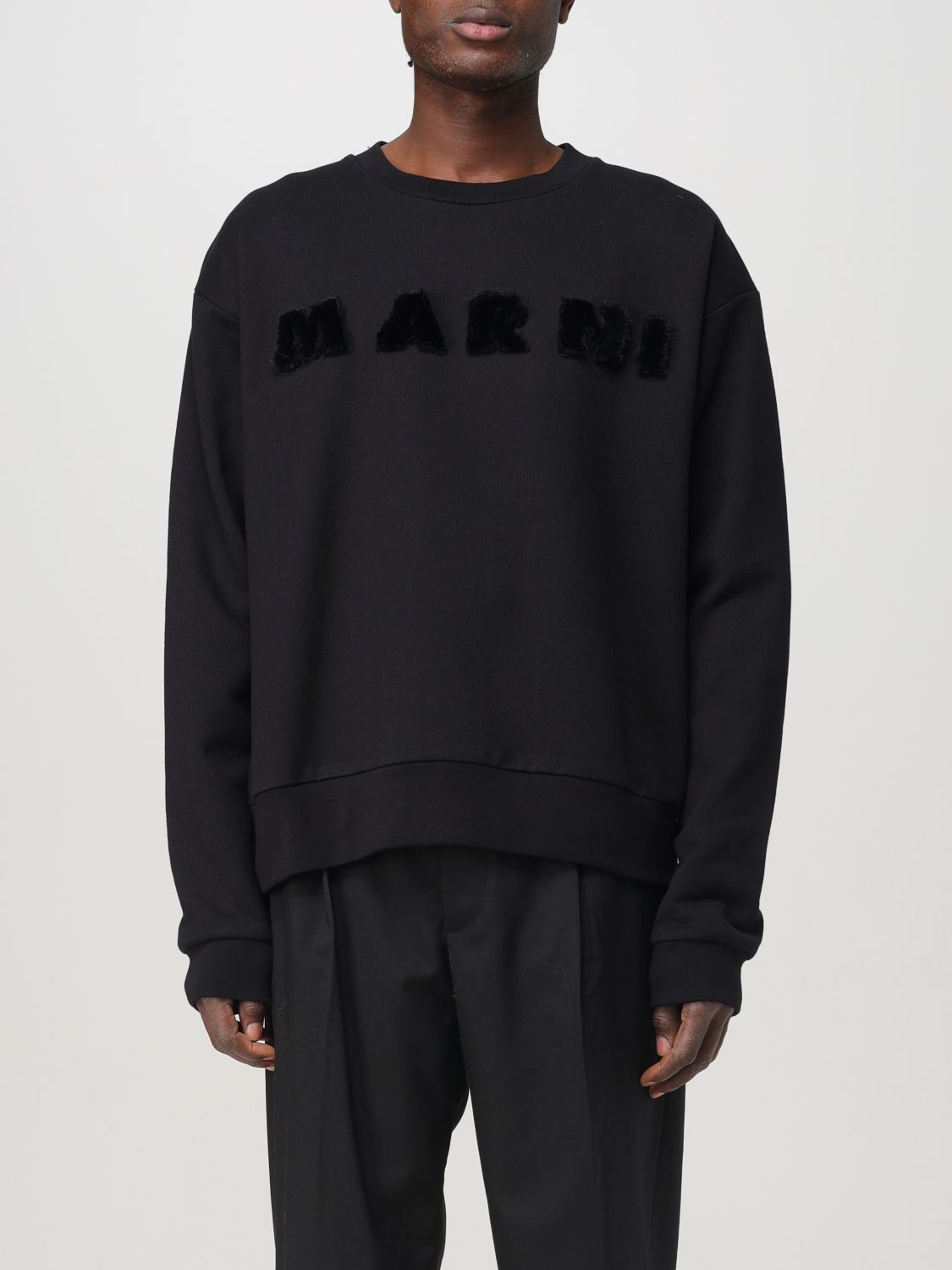 Shop Marni Sweatshirt  Men Color Black In Schwarz