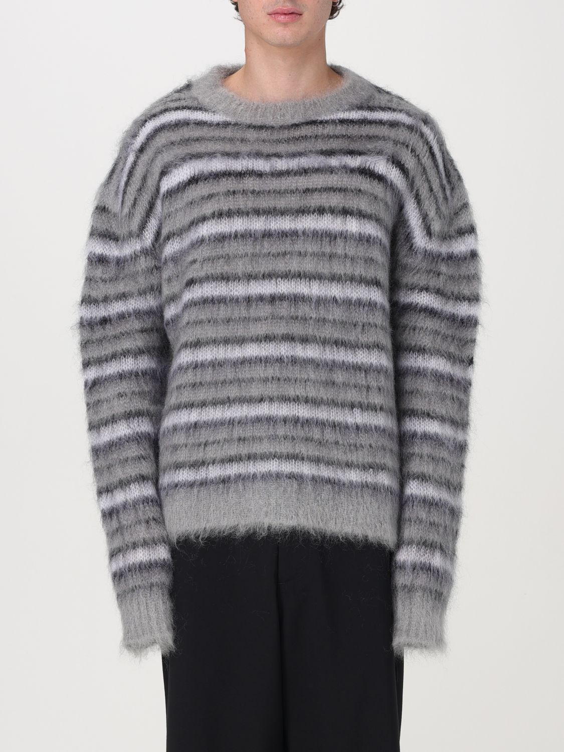 Shop Marni Sweater  Men Color Silver In Silber