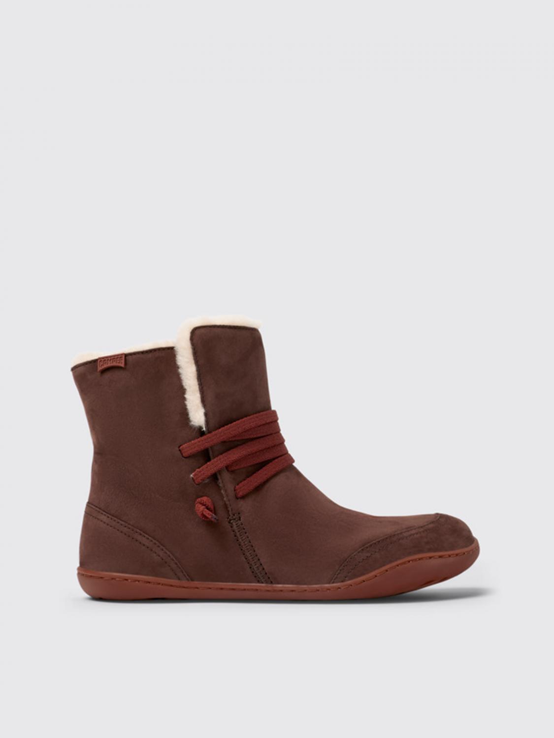 Camper Peu Cami Faux Fur Lined Boot In Braun