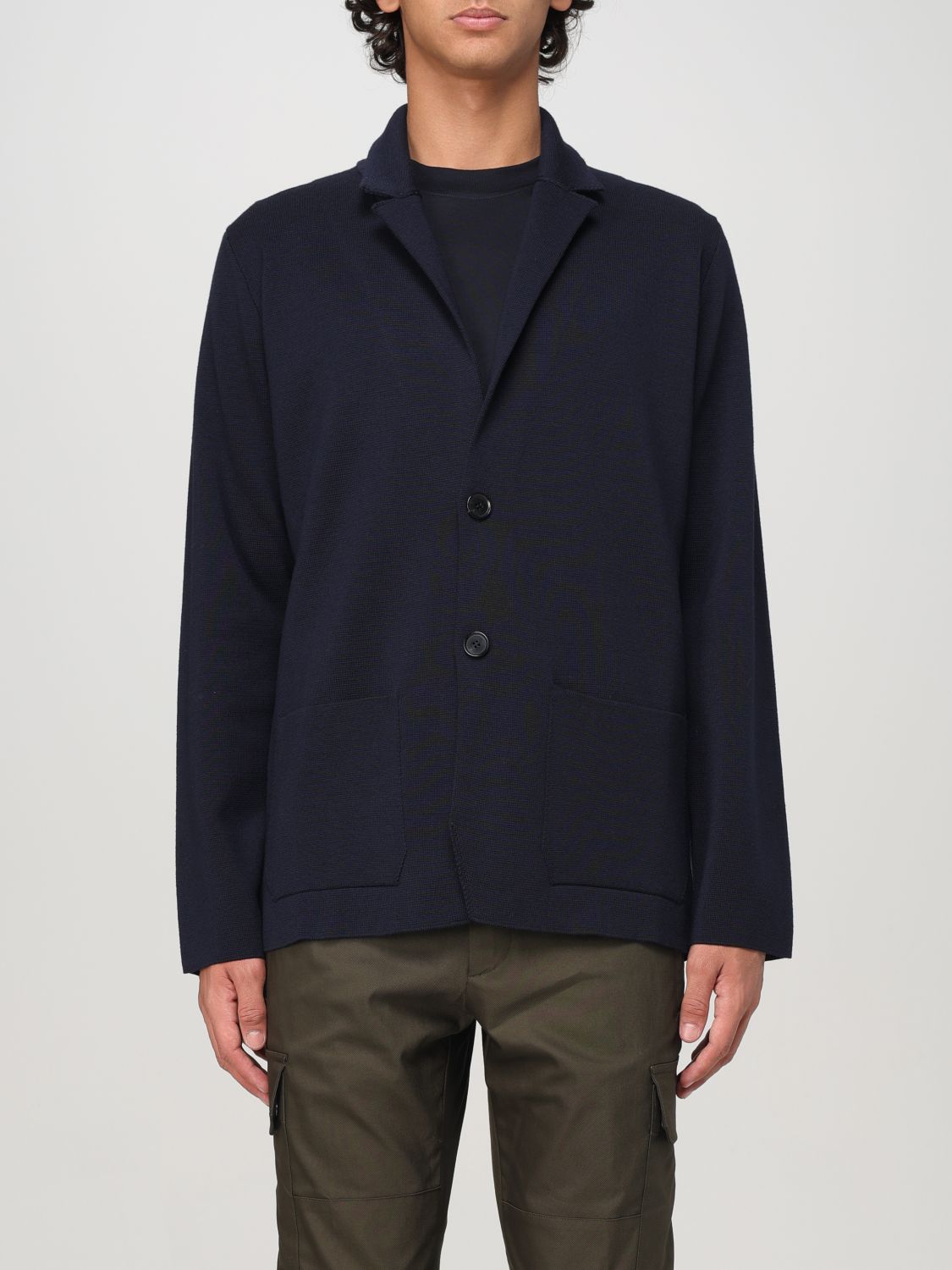 Shop Roberto Collina Jacket  Men Color Blue In Blau