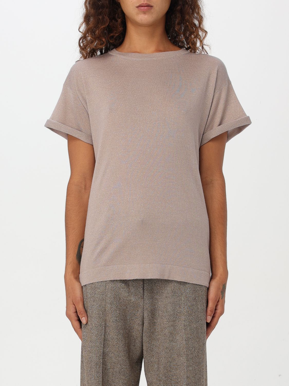 Shop Brunello Cucinelli T-shirt  Woman Color Pink