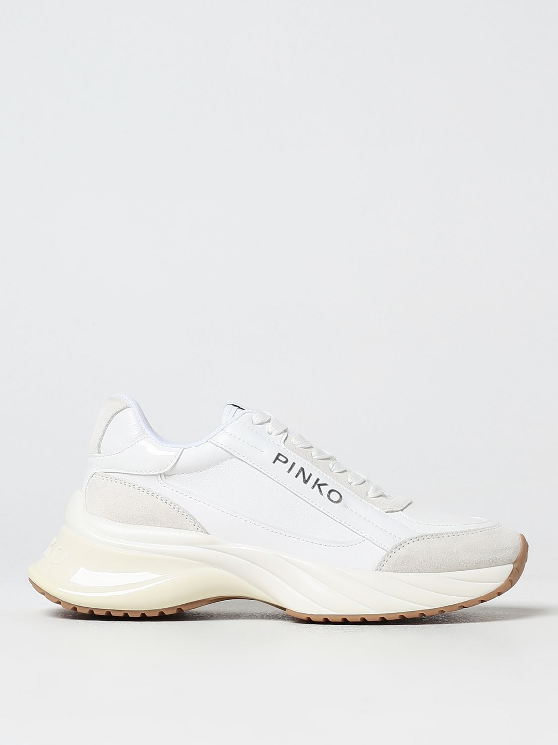 Shop Pinko Sneakers  Woman Color White In Weiss