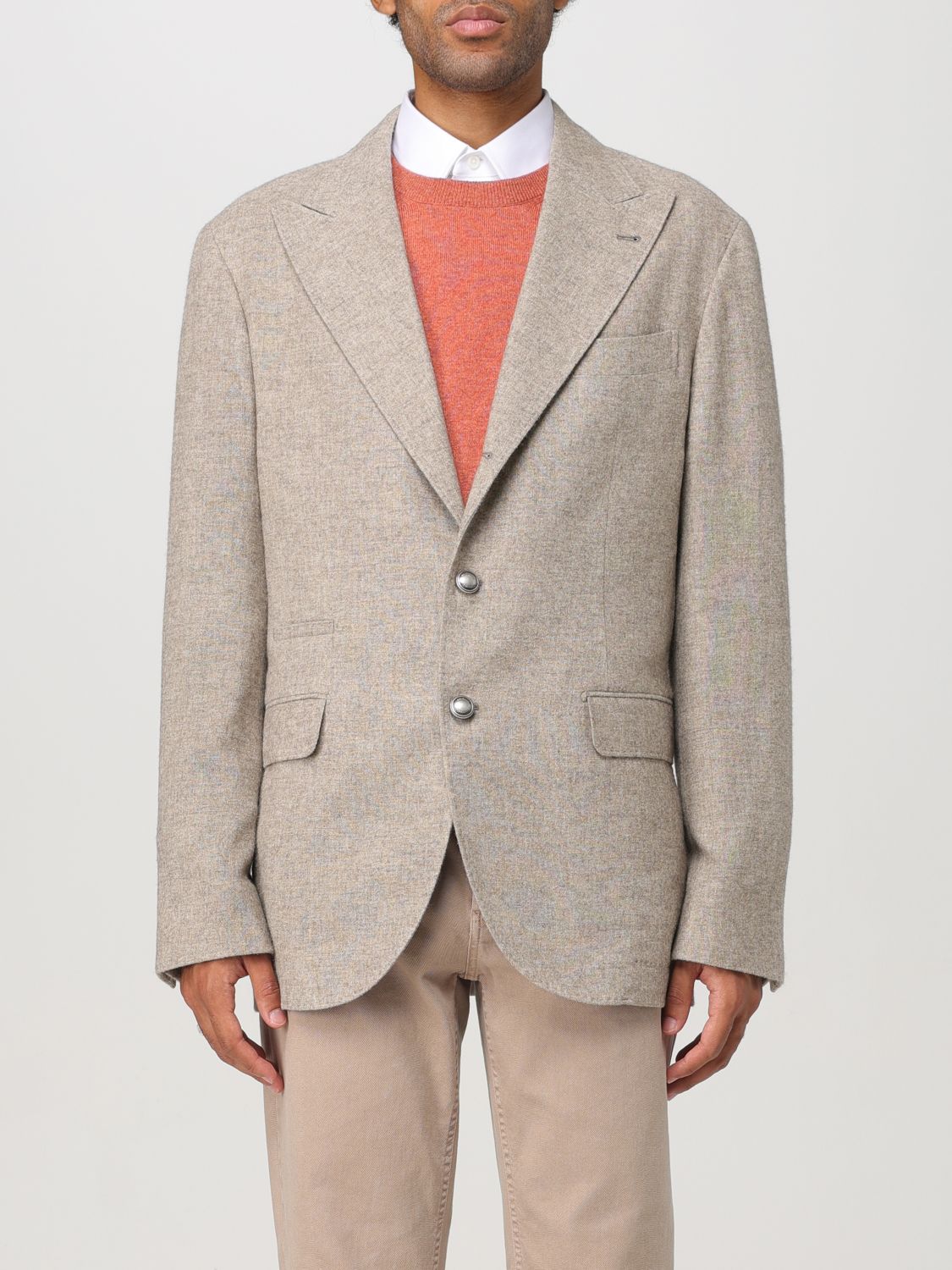 Shop Brunello Cucinelli Jacket  Men Color Beige