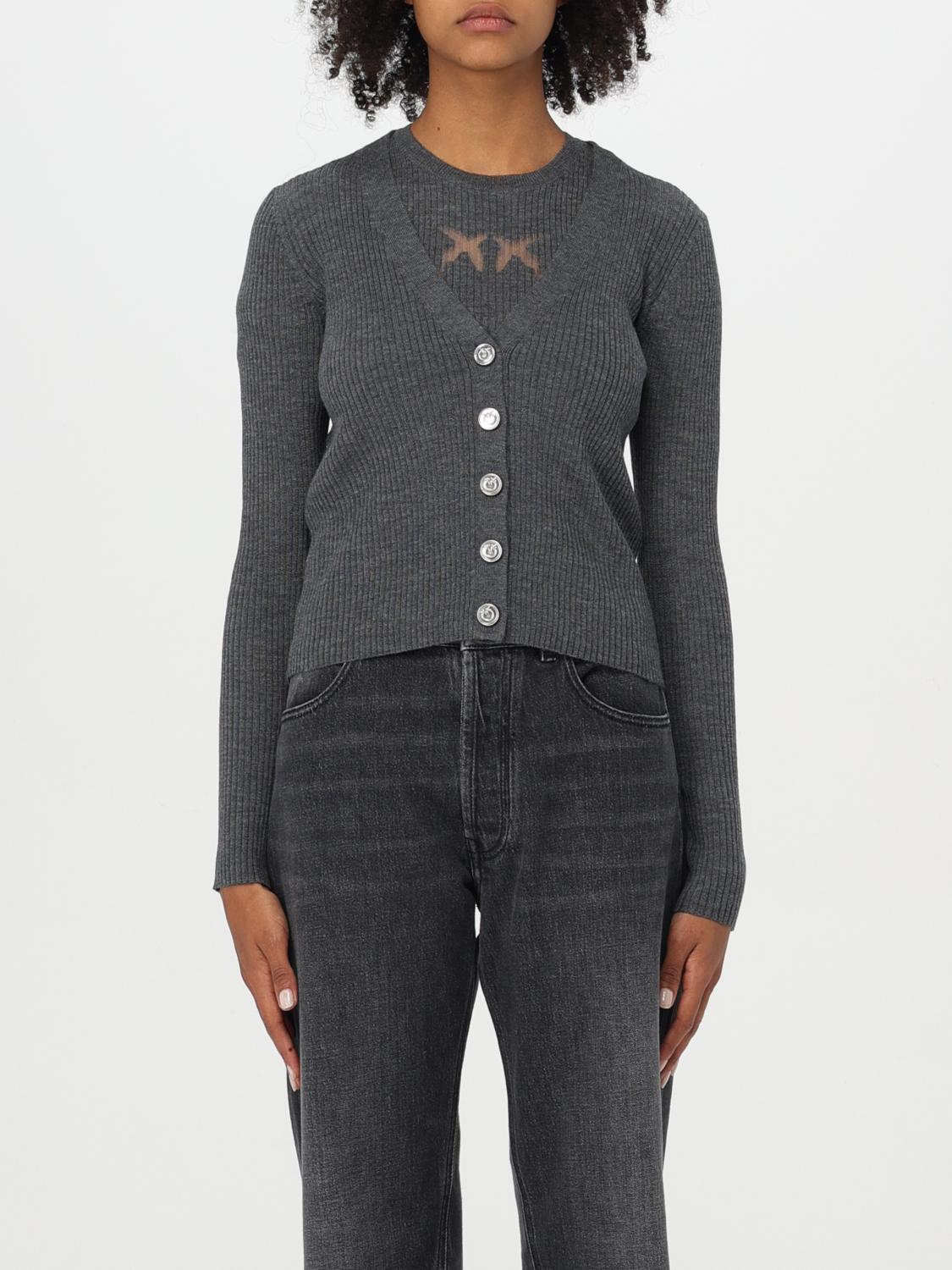 Pinko Strickjacke Damen Farbe Grau In Grau