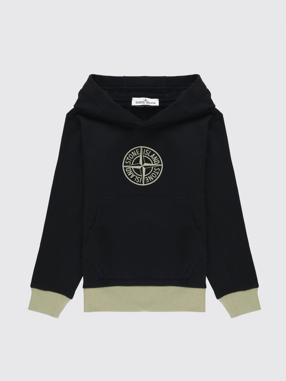 Shop Stone Island Junior Sweater  Kids Color Black In Schwarz