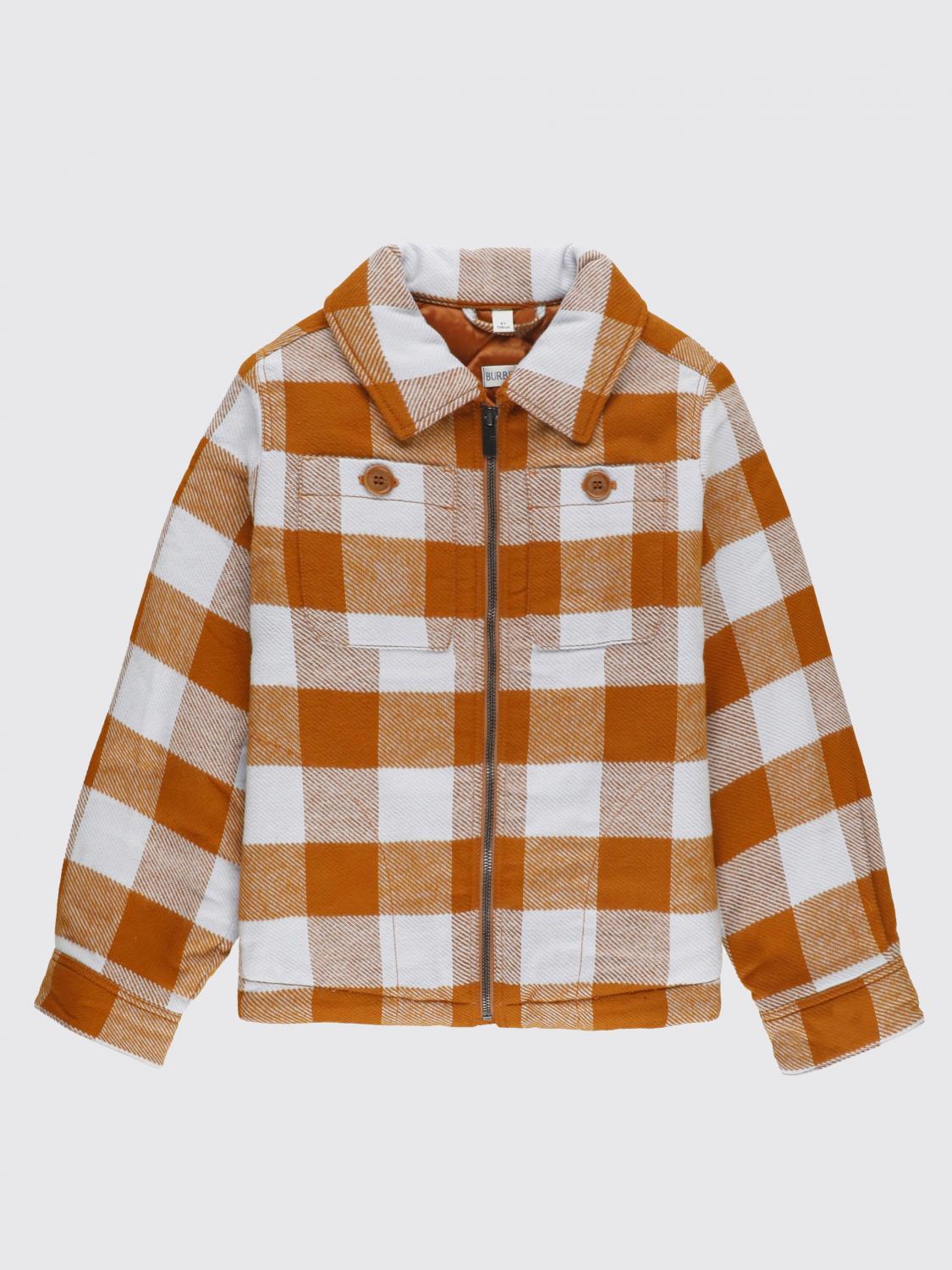 Shop Burberry Jacket  Kids Color Orange