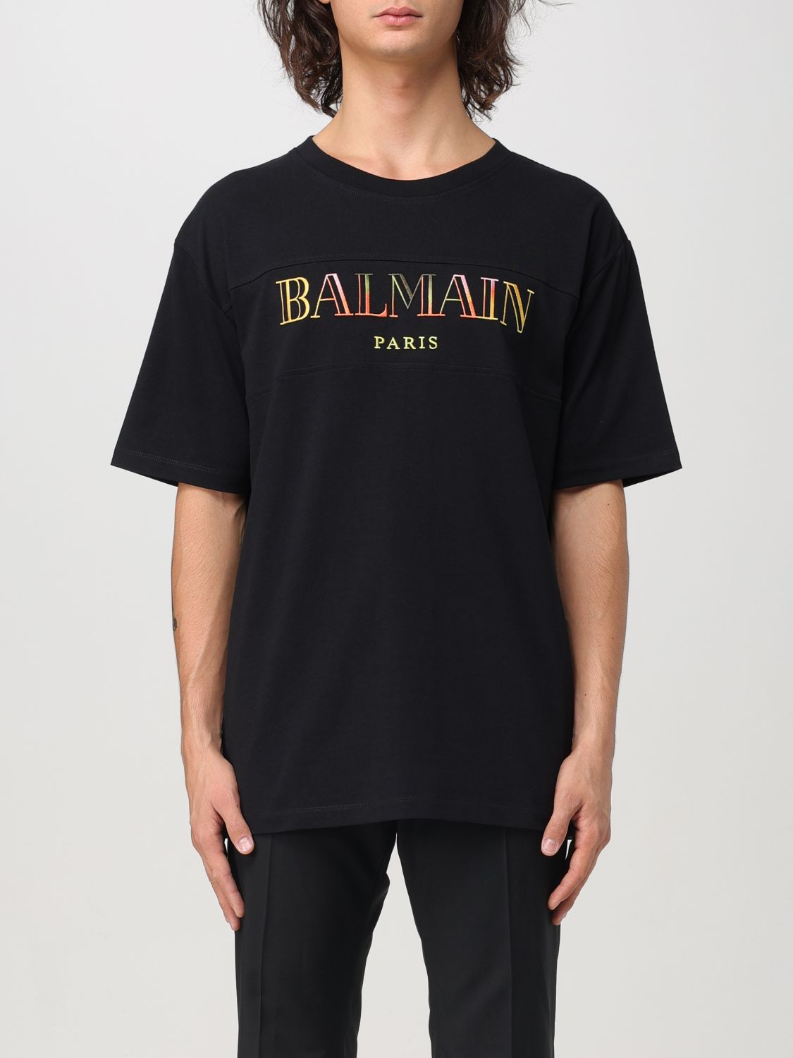 Balmain T-shirt  Men Color Black In 黑色