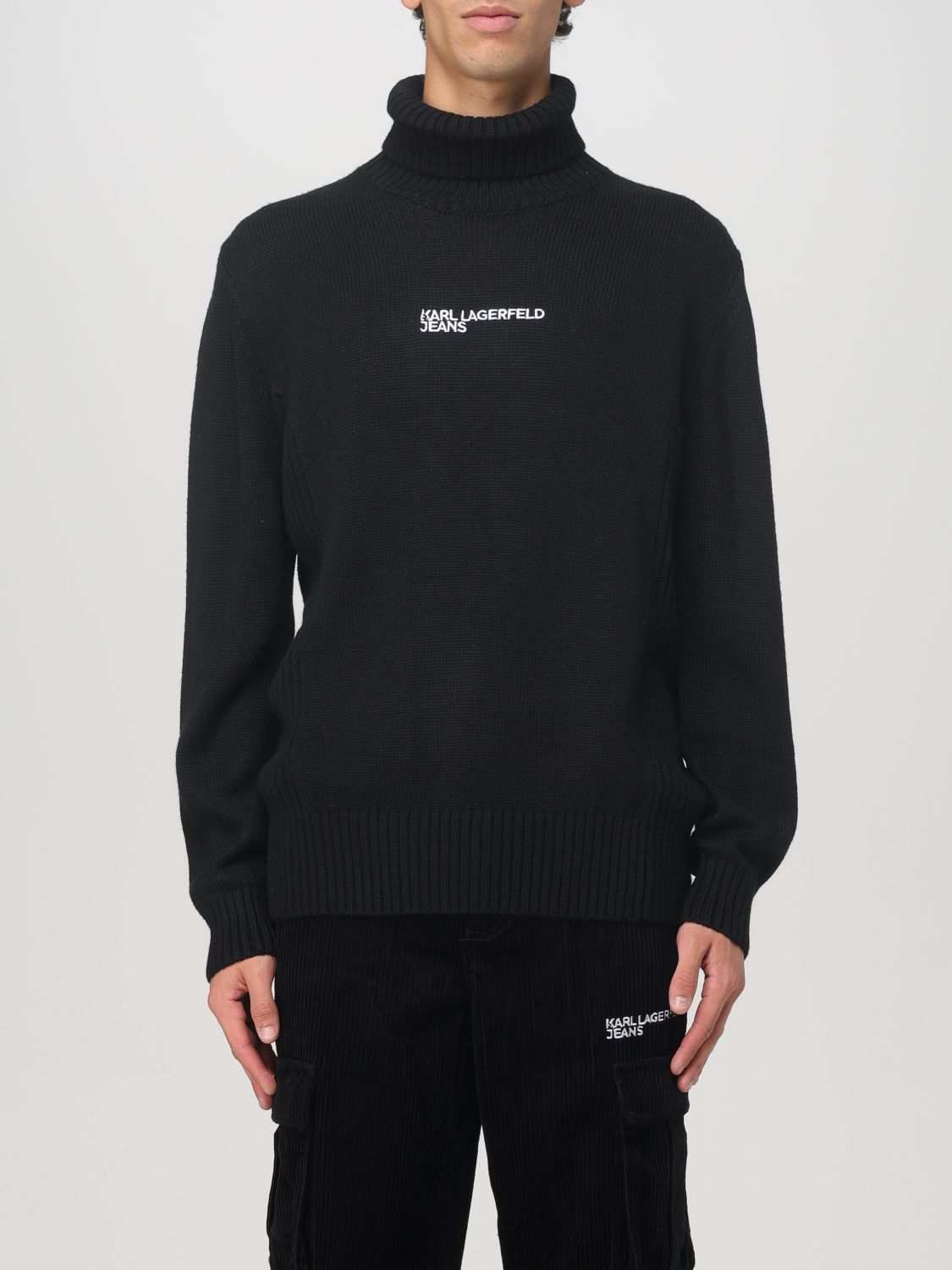 Shop Karl Lagerfeld Sweater  Men Color Black In Schwarz