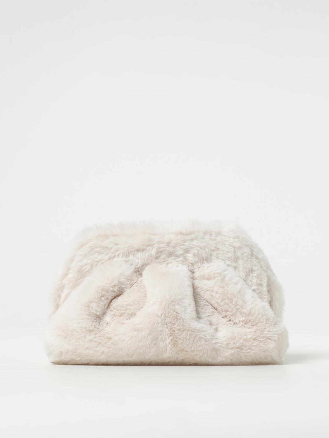 Themoirè Borsa A Tracolla Tia Fur Shell In Cream