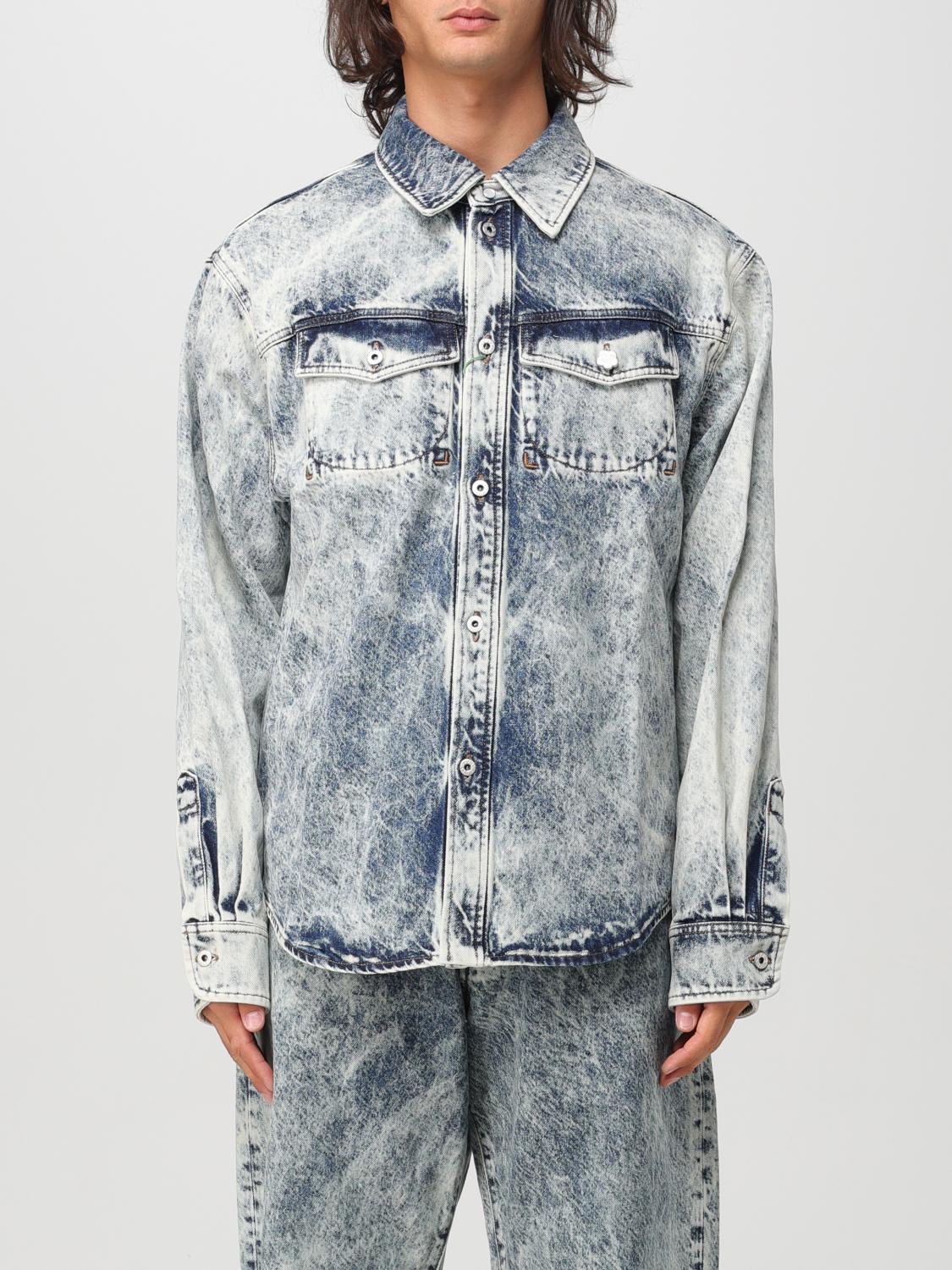 Shop Kenzo Shirt  Men Color Denim