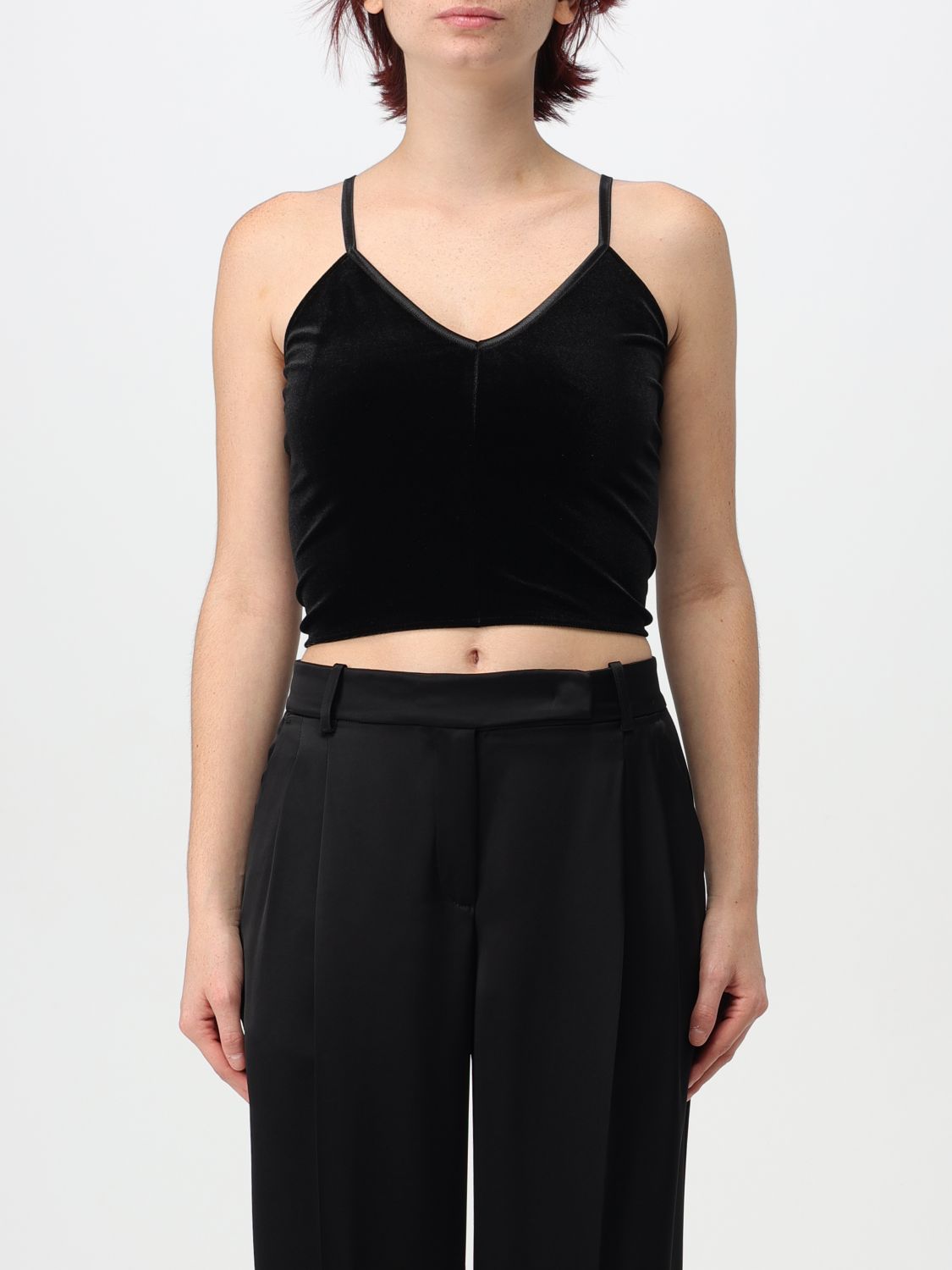 Shop Forte Forte Top  Woman Color Black In Schwarz