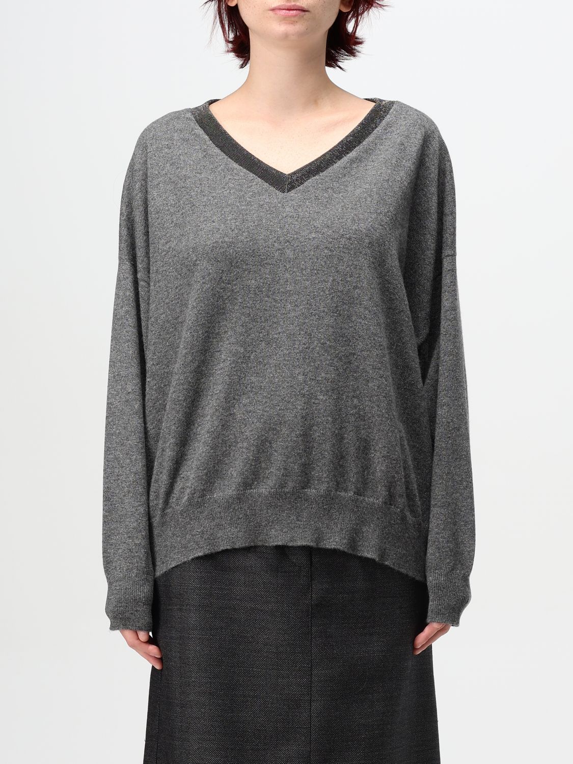 Shop Brunello Cucinelli Sweater  Woman Color Lead