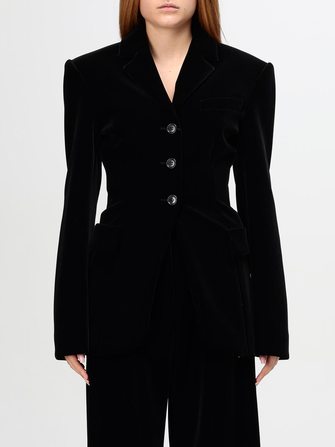 Shop Sportmax Blazer  Woman Color Black In Schwarz