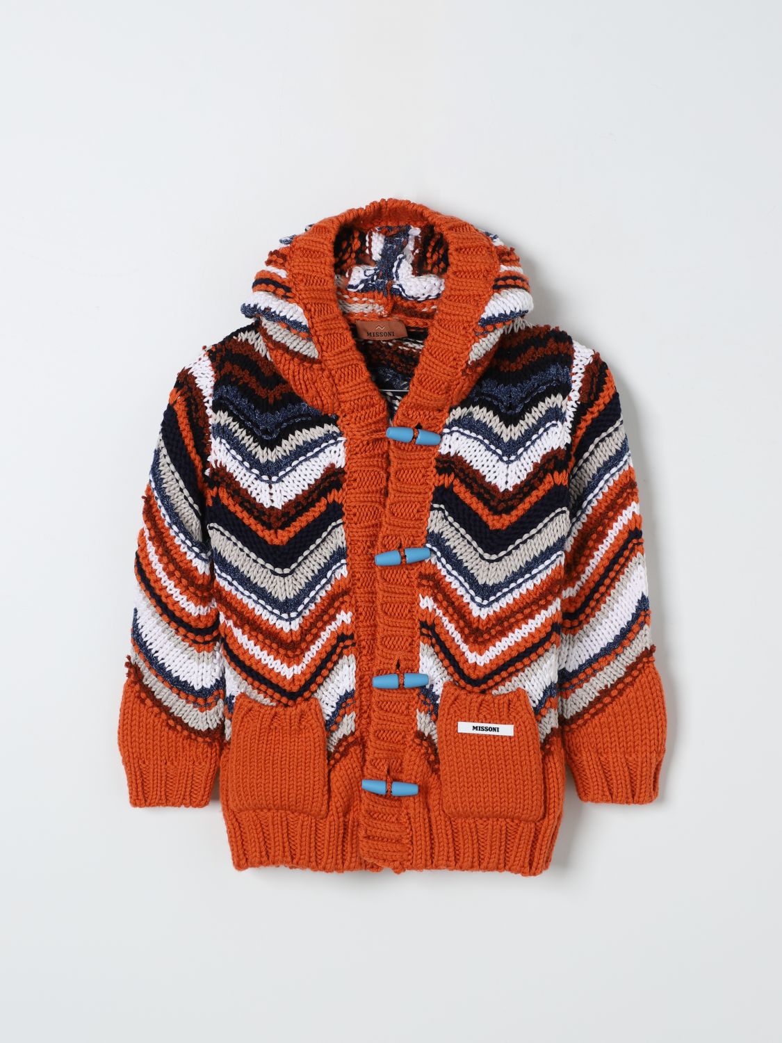 Shop Missoni Coat  Kids Color Multicolor In Bunt