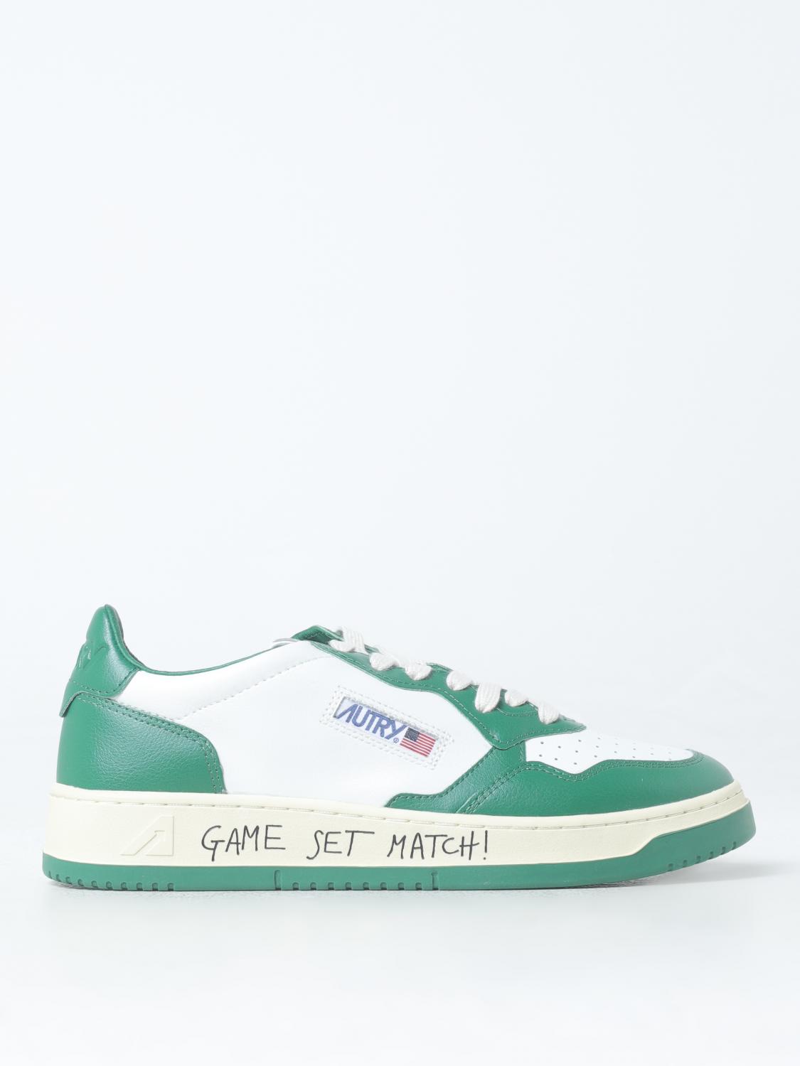 Autry Medalist Low Leather Sneakers In Green