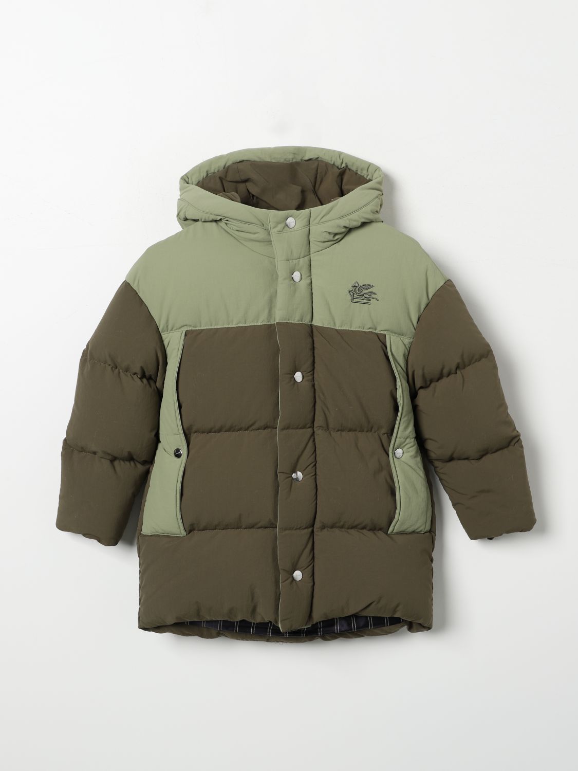 Shop Etro Coat  Kids Color Green In Grün