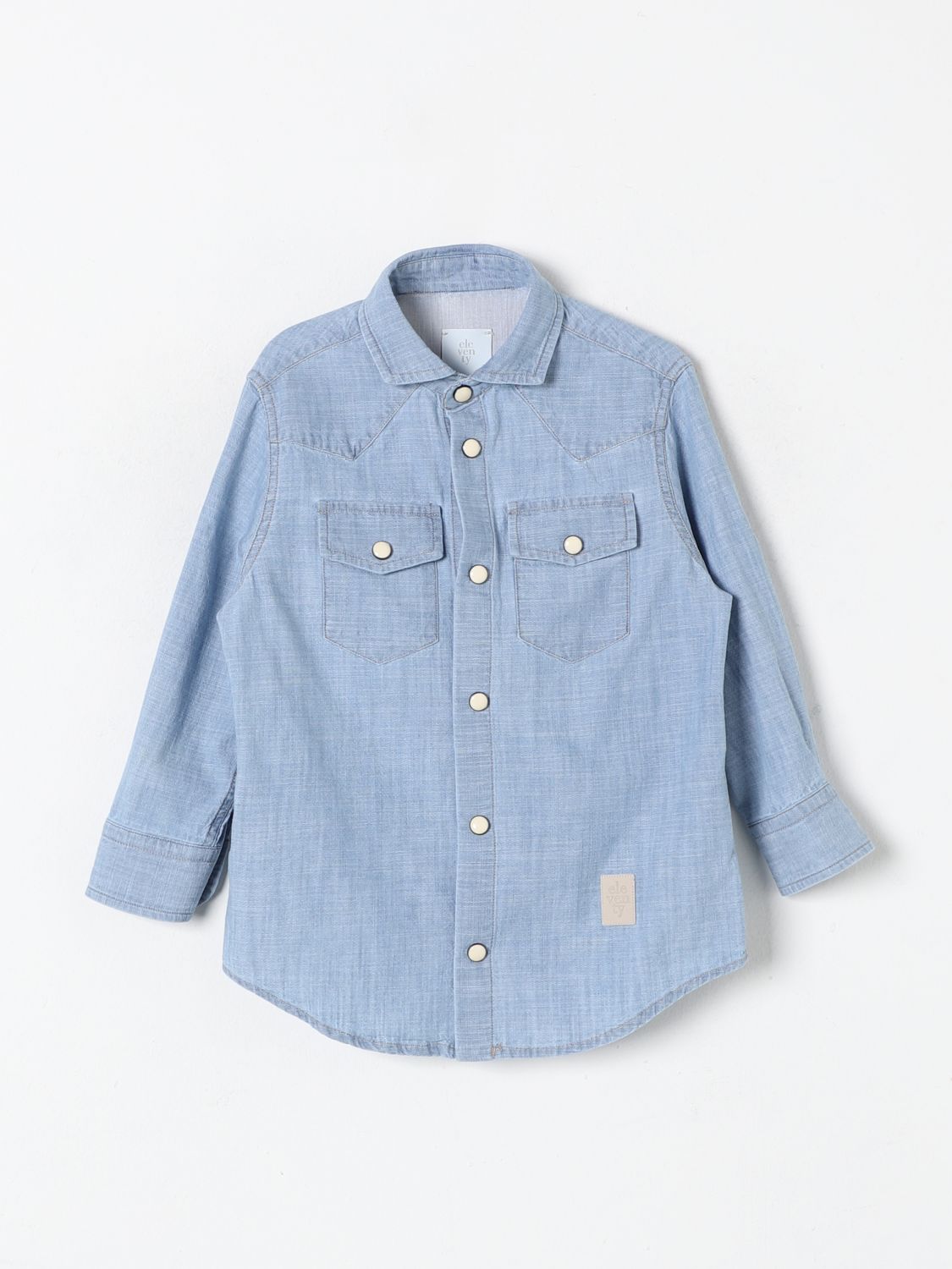 Shop Eleventy Shirt  Kids Color Blue In Blau