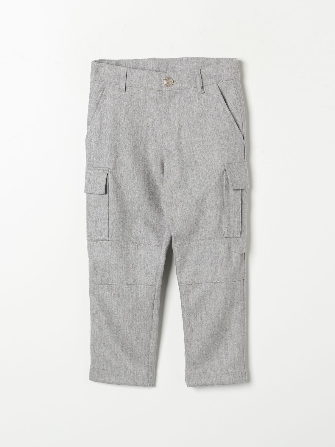 Shop Eleventy Pants  Kids Color Grey In Grau