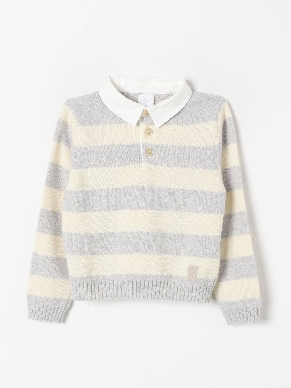 Shop Eleventy Sweater  Kids Color Grey In Grau