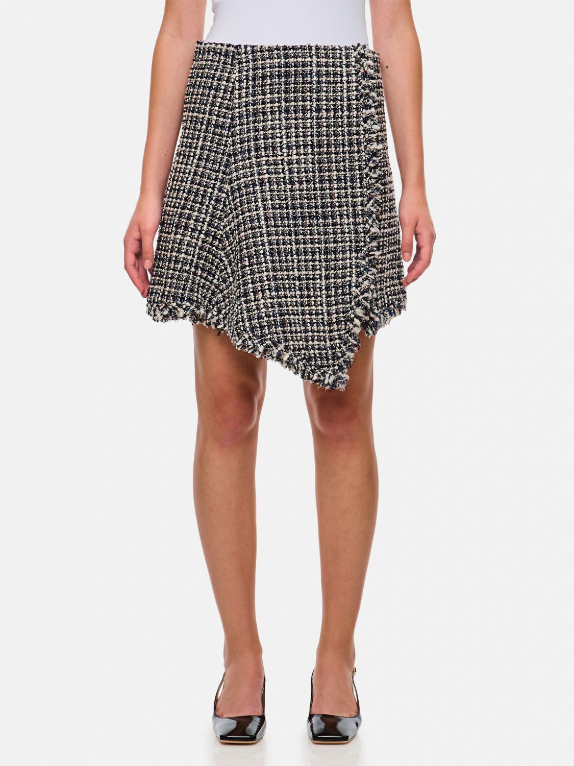 Shop Sacai Skirt  Woman Color Grey In Grau