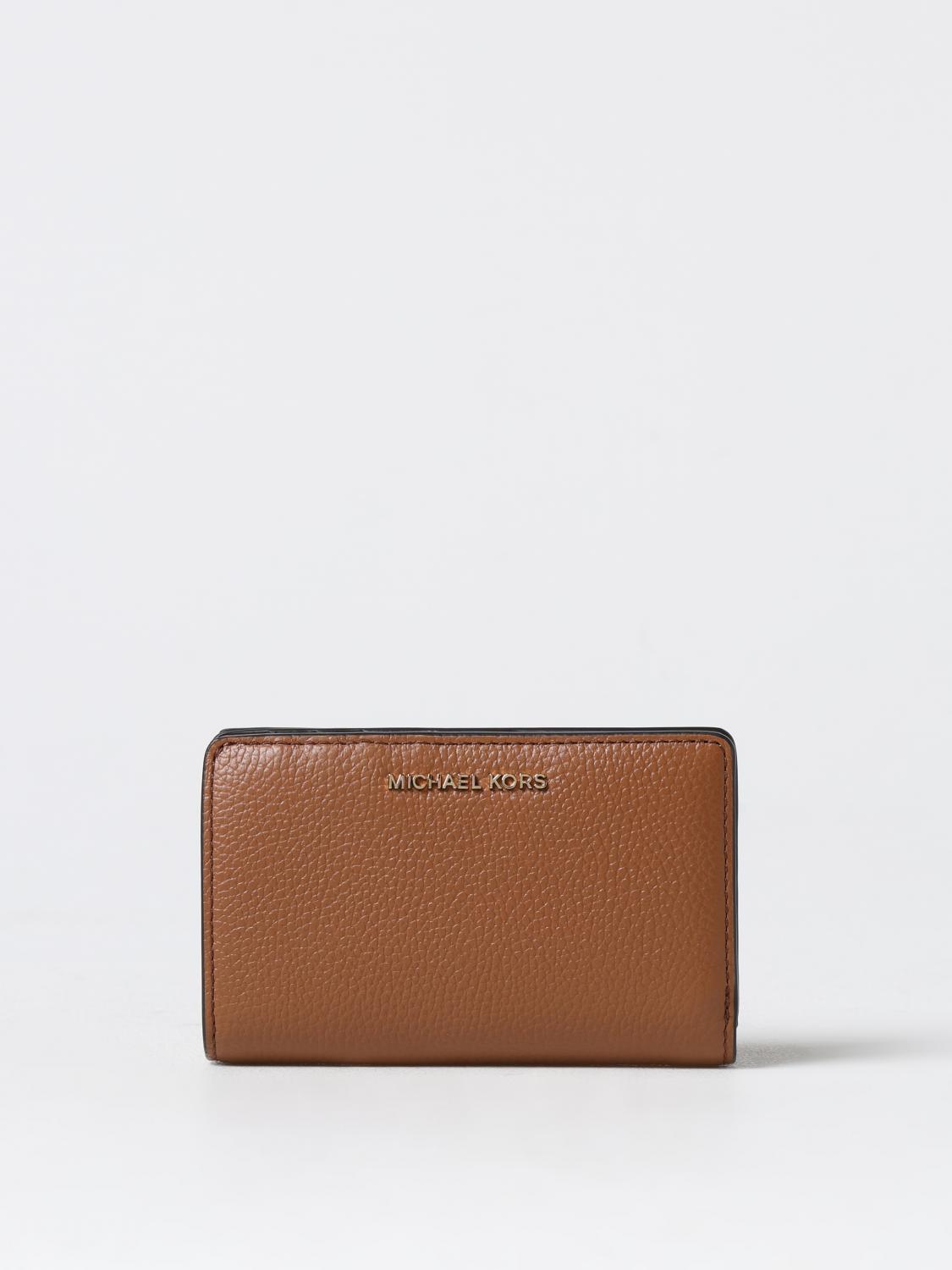 Michael Michael Kors Wallet Michael Kors Woman Color Leather In 黄棕色