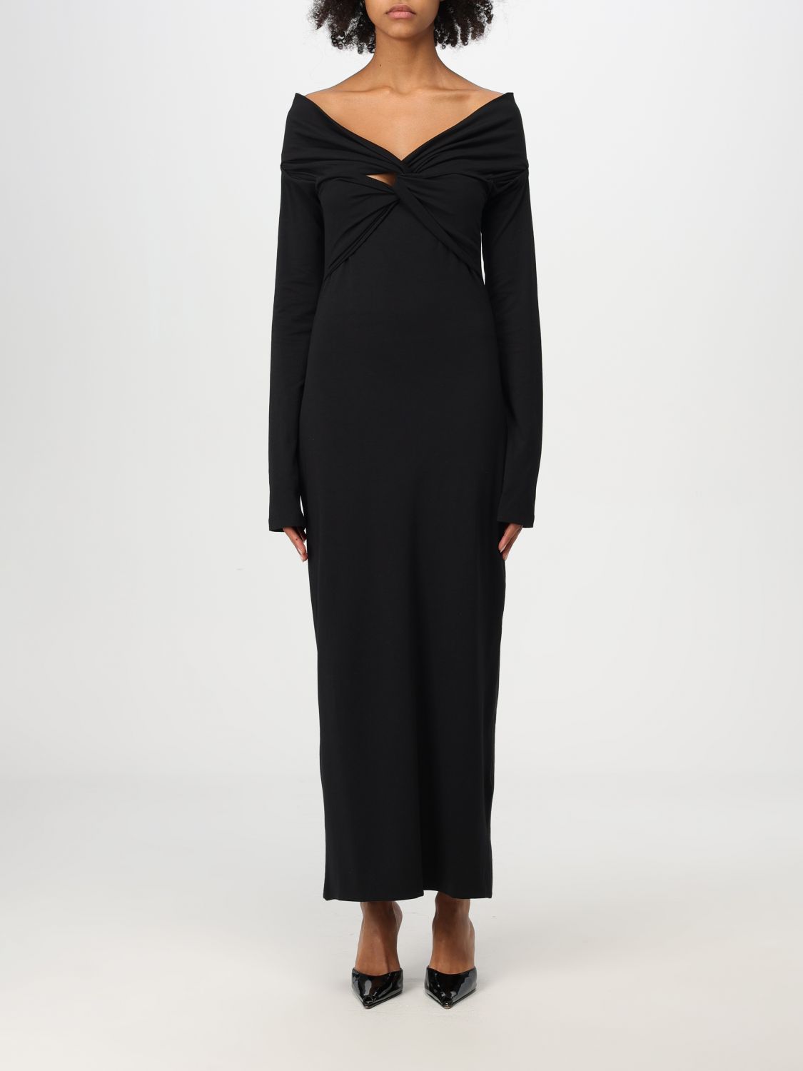 Shop Rotate Birger Christensen Dress Rotate Woman Color Black In Schwarz