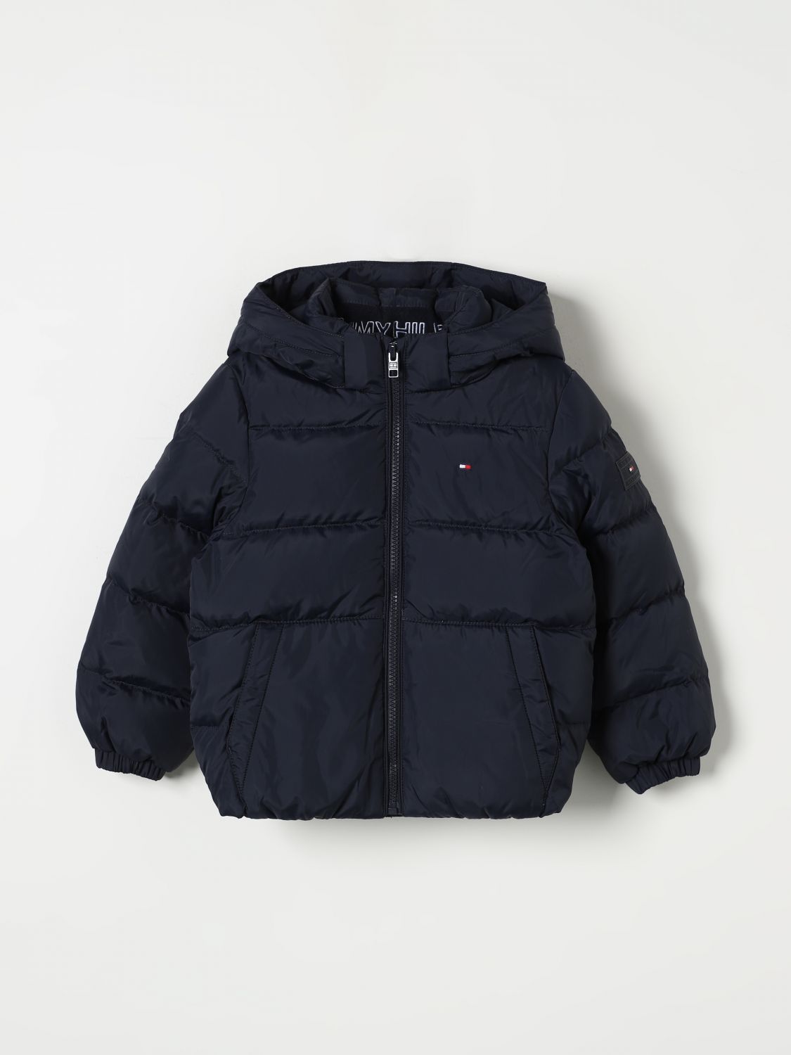 Shop Tommy Hilfiger Jacket  Kids Color Blue In Blau