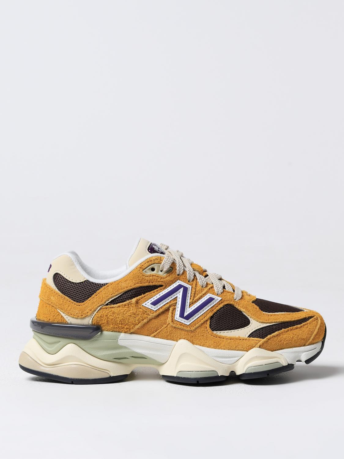 New Balance 9060 Sneakers In Yellow Suede And Fabric In Gelb