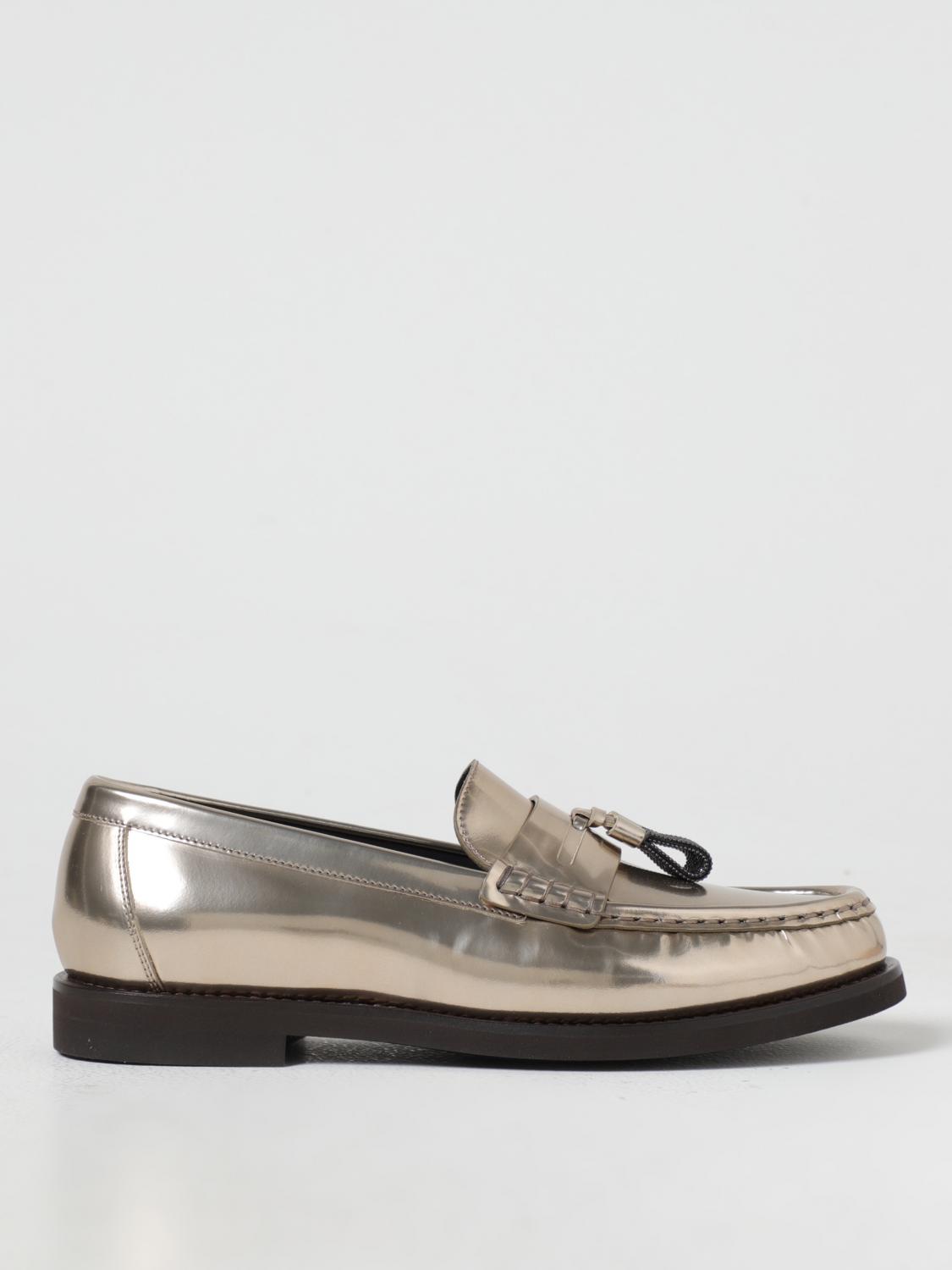 Brunello Cucinelli Loafers  Woman Color Grey In Grau