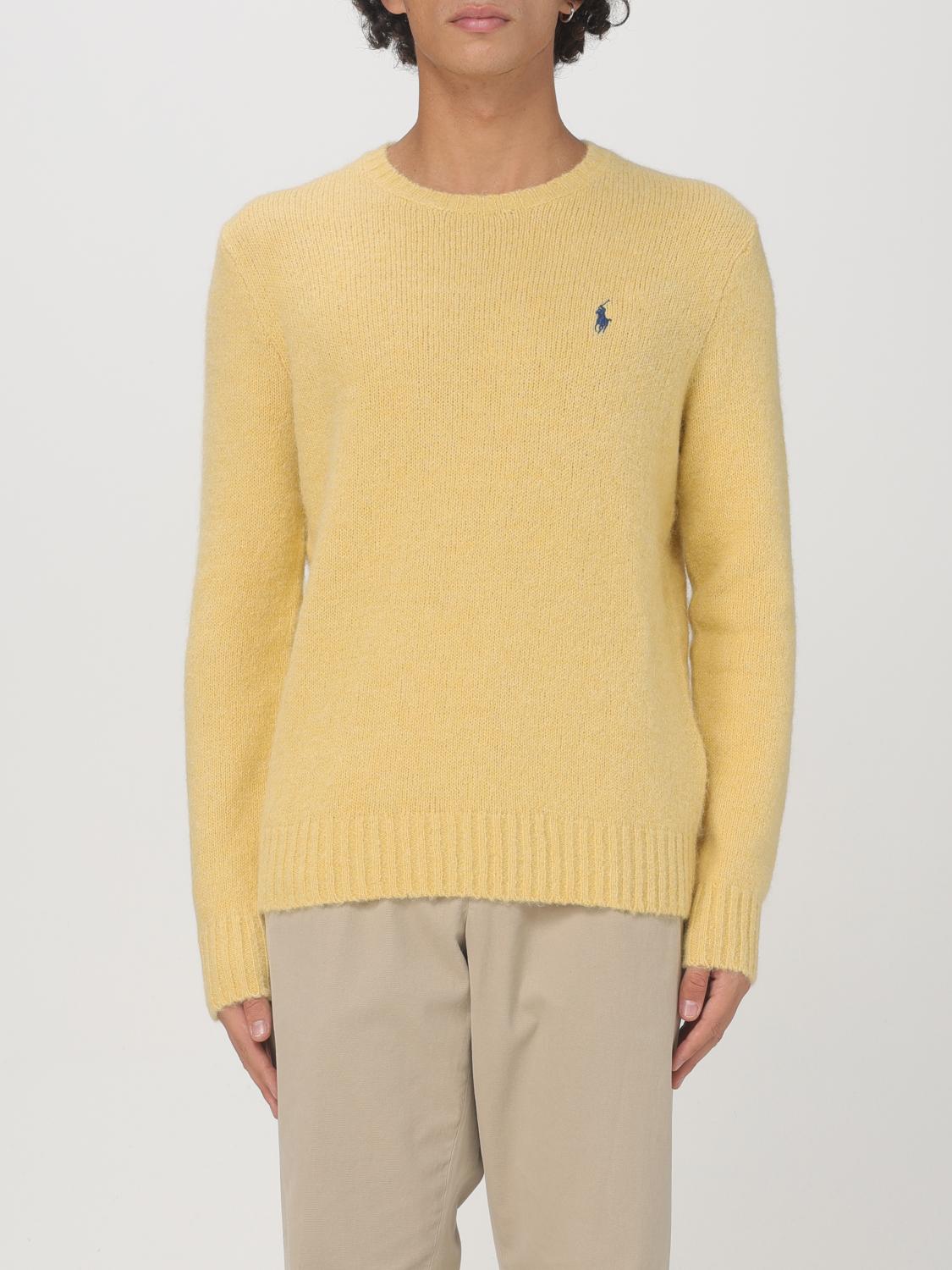 Shop Polo Ralph Lauren Sweater  Men Color Yellow In Gelb