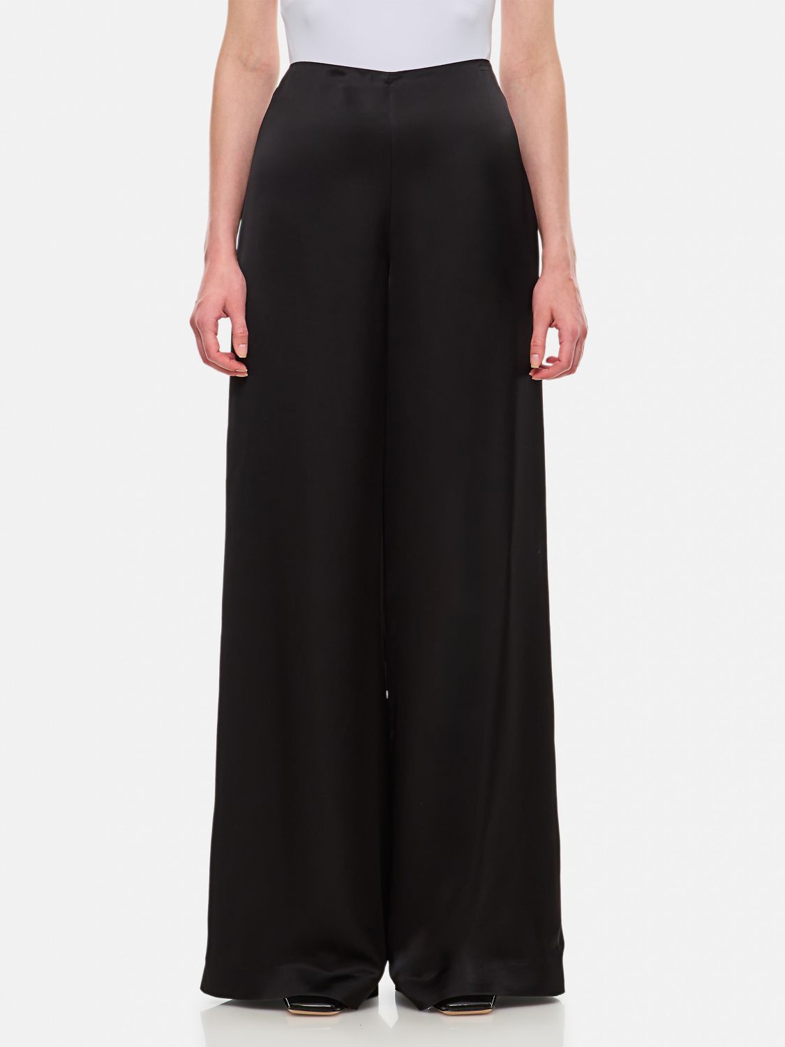 Shop Ralph Lauren Pants  Woman Color Black In Schwarz