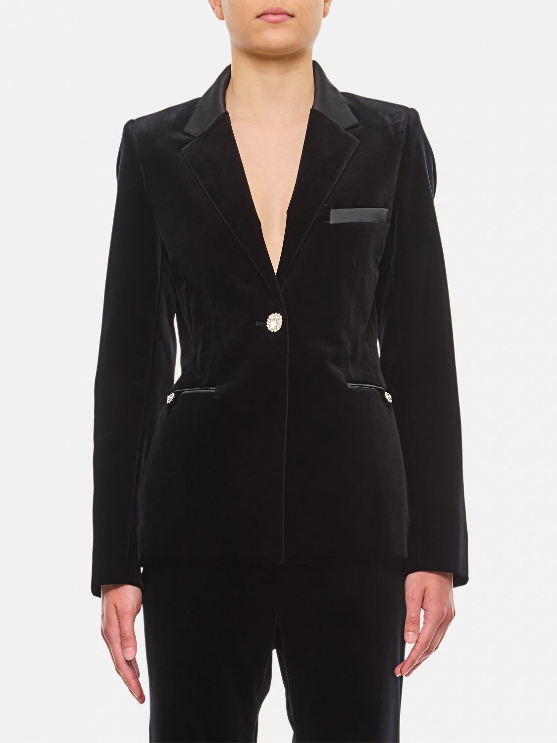 Shop Rabanne Blazer  Woman Color Black In Schwarz