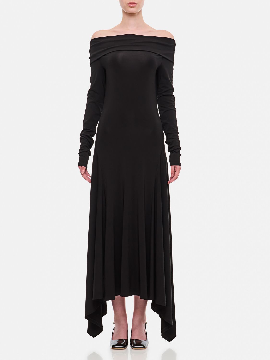 Shop Max Mara Dress  Woman Color Black In Schwarz