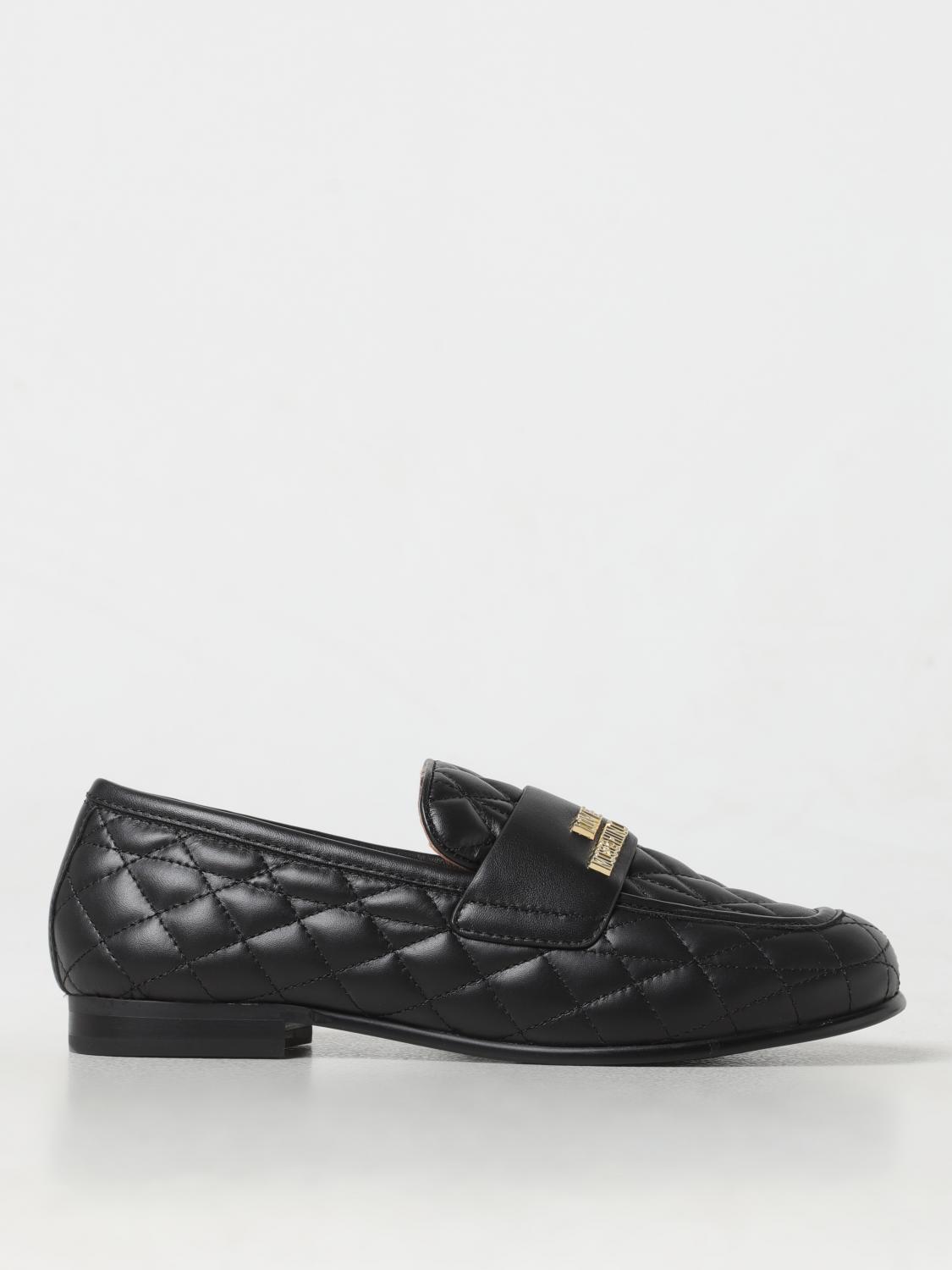 Shop Love Moschino Loafers  Woman Color Black In Schwarz