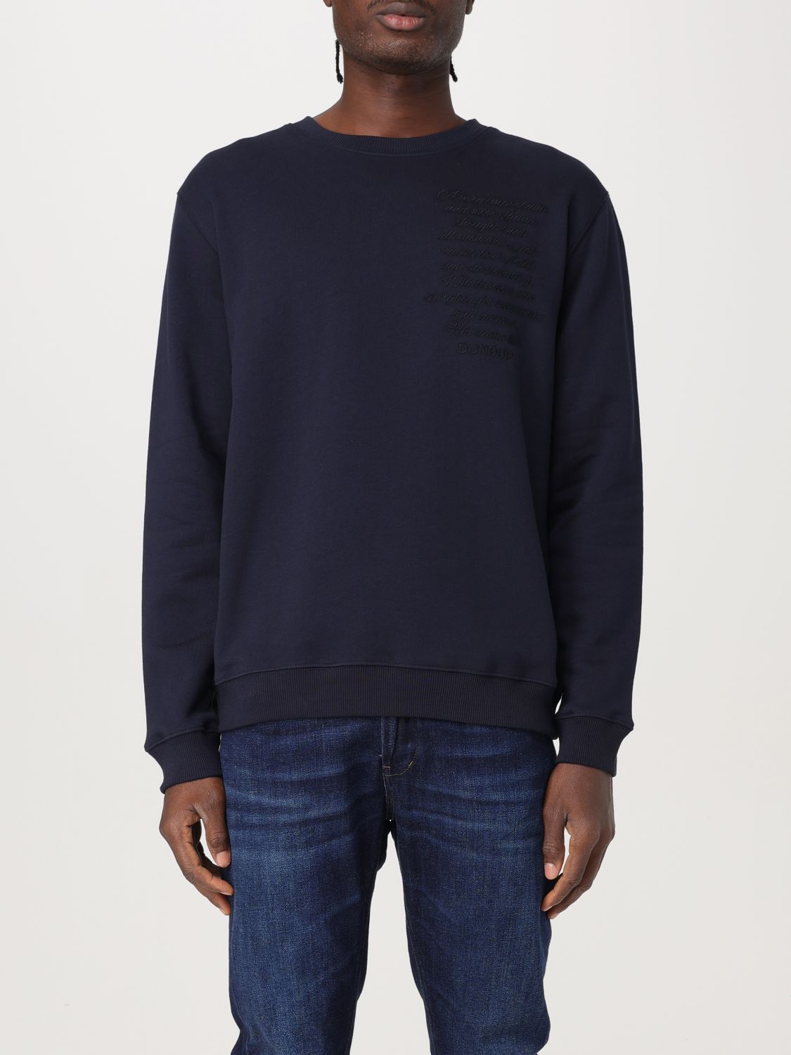 Shop Dondup Sweatshirt  Men Color Navy